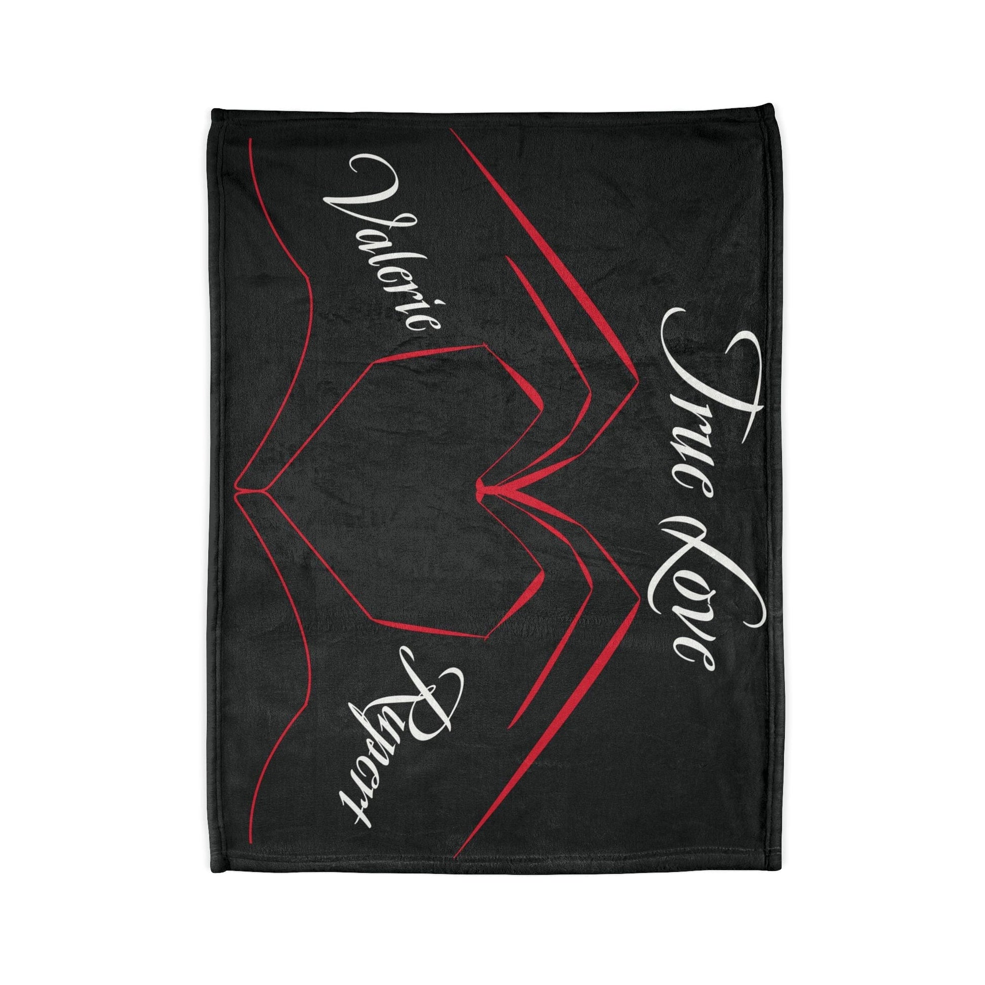 Printify Home Decor Personalised True Love Blanket Black