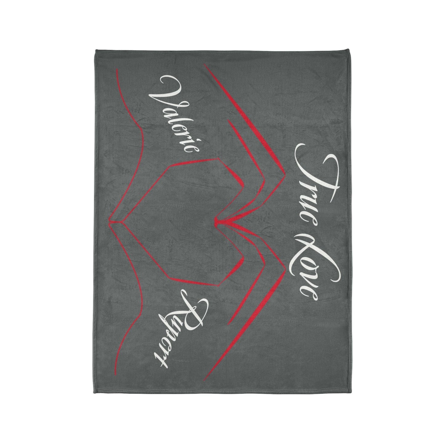 Printify Home Decor Personalised True Love Blanket Grey