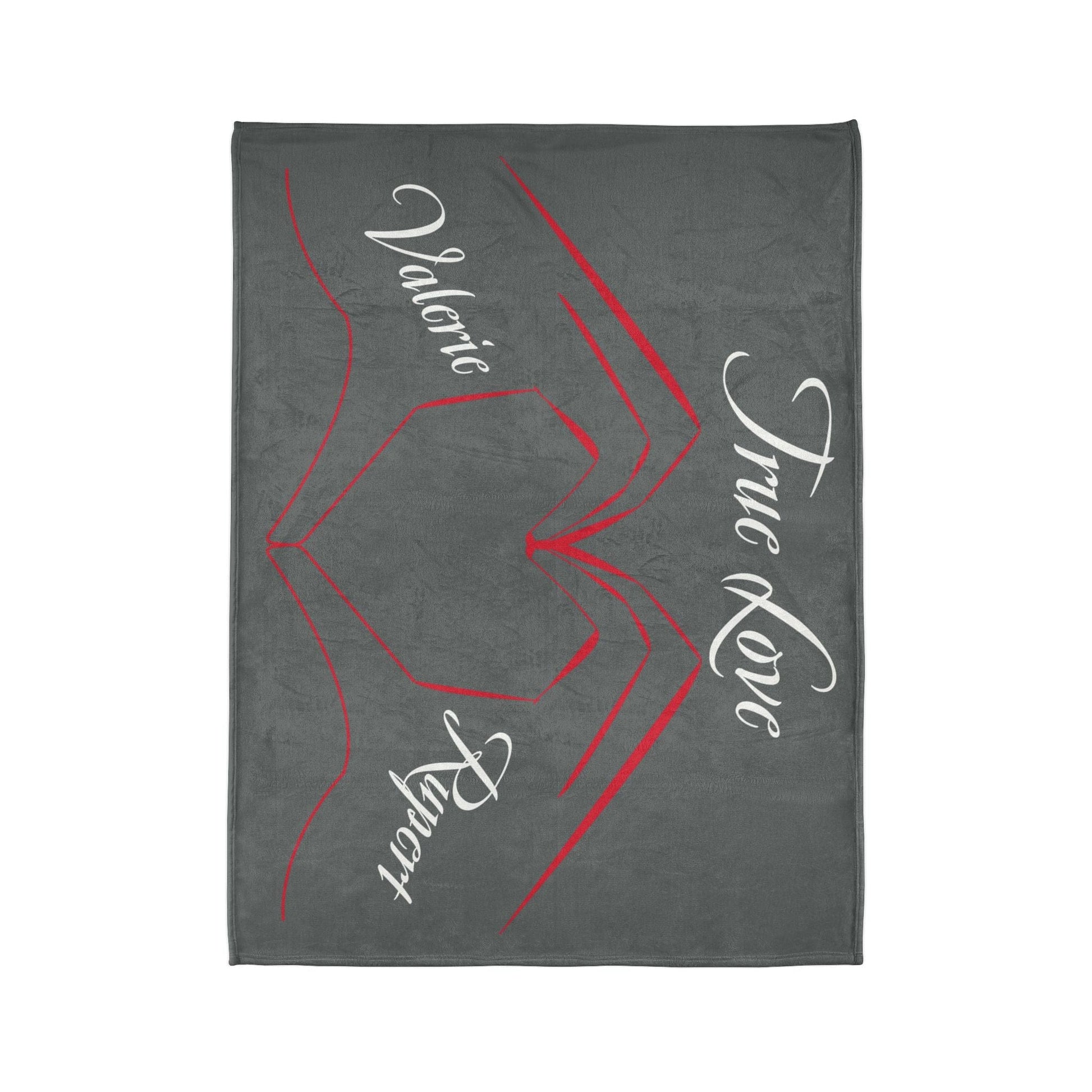 Printify Home Decor Personalised True Love Blanket Grey