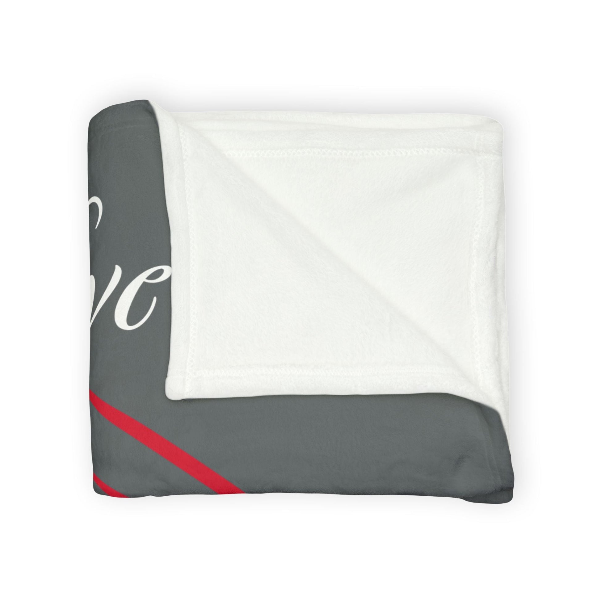 Printify Home Decor Personalised True Love Blanket Grey
