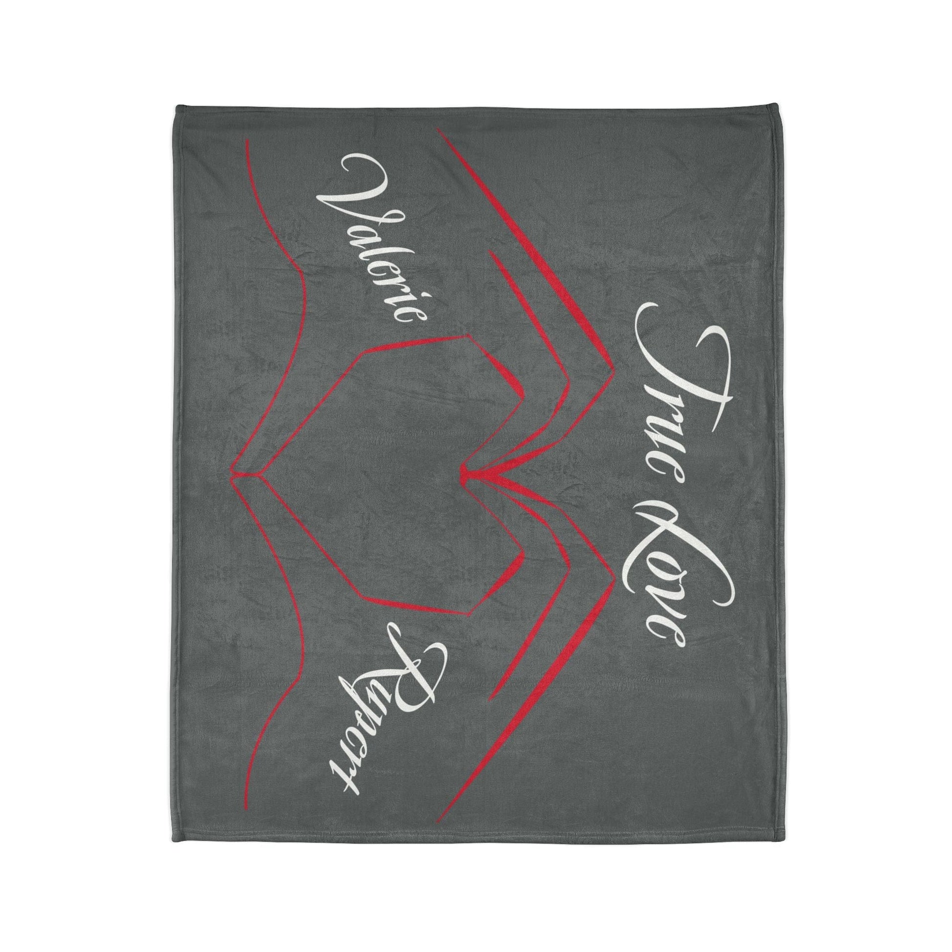 Printify Home Decor Personalised True Love Blanket Grey