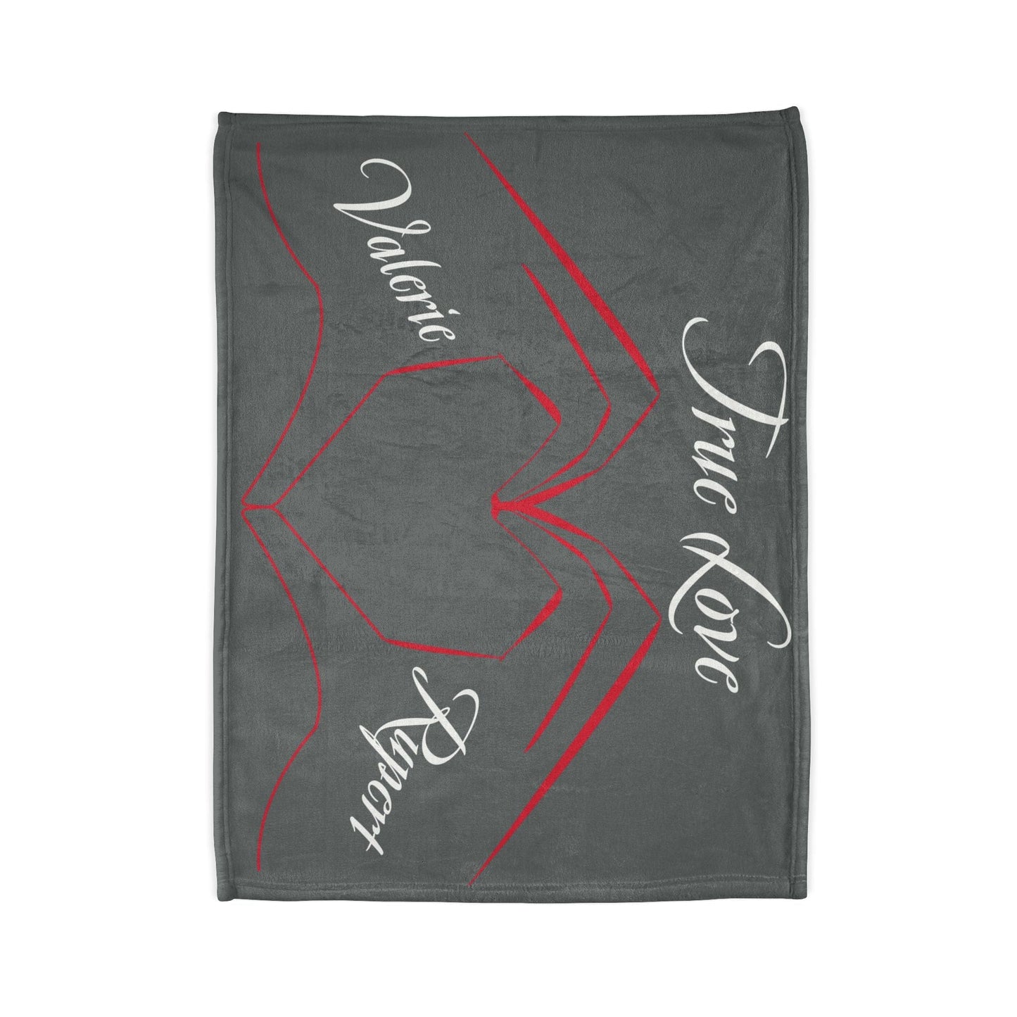 Printify Home Decor Personalised True Love Blanket Grey