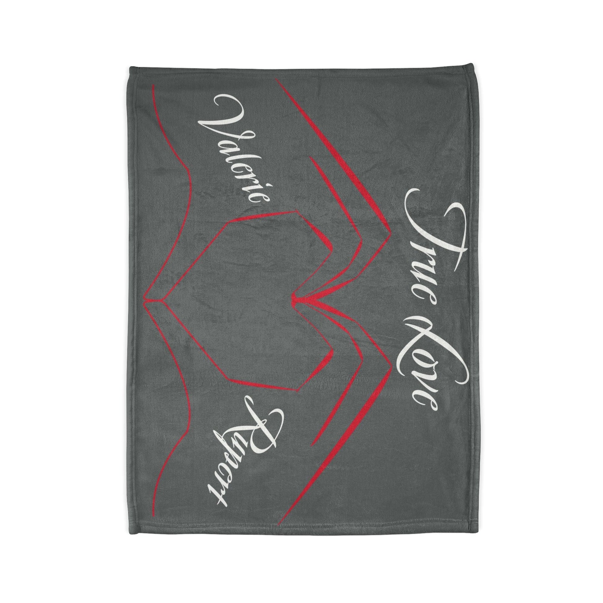 Printify Home Decor Personalised True Love Blanket Grey