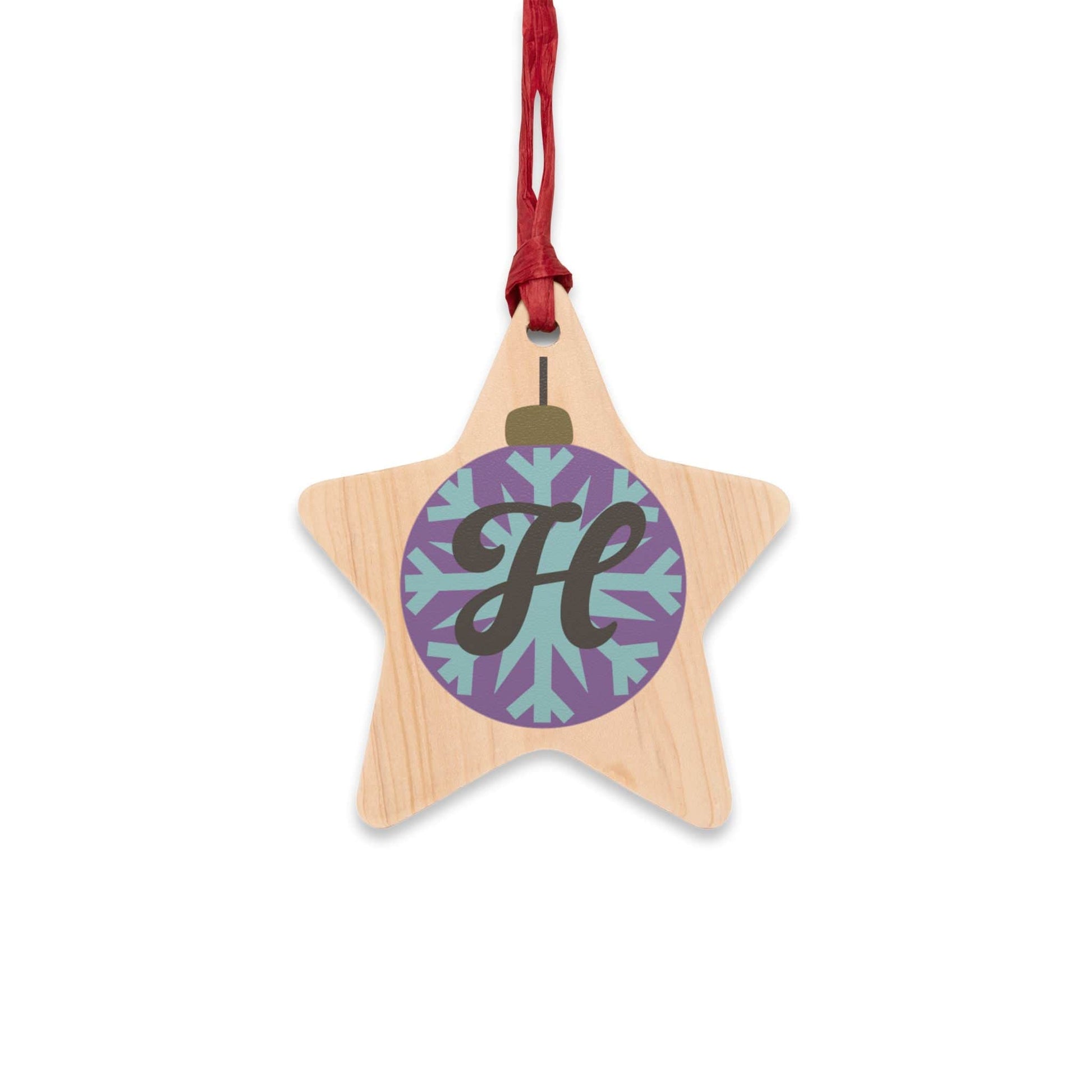 Printify Home Decor Star / One Size Personalised Alphabet Bauble Star Ornament -Purple