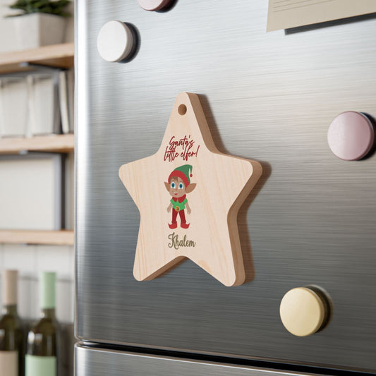 Printify Home Decor Star / One Size Personalised Santa’s little Elfer Star Ornament