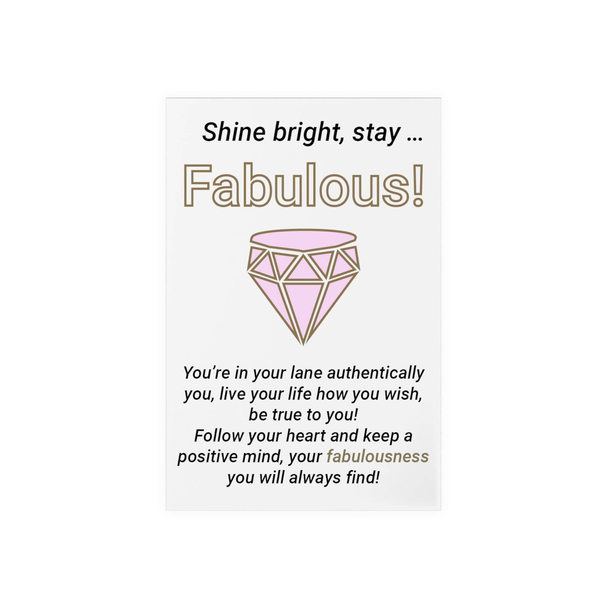 Printify Home Decor Stay Fabulous Acrylic Sign with Wooden Stand