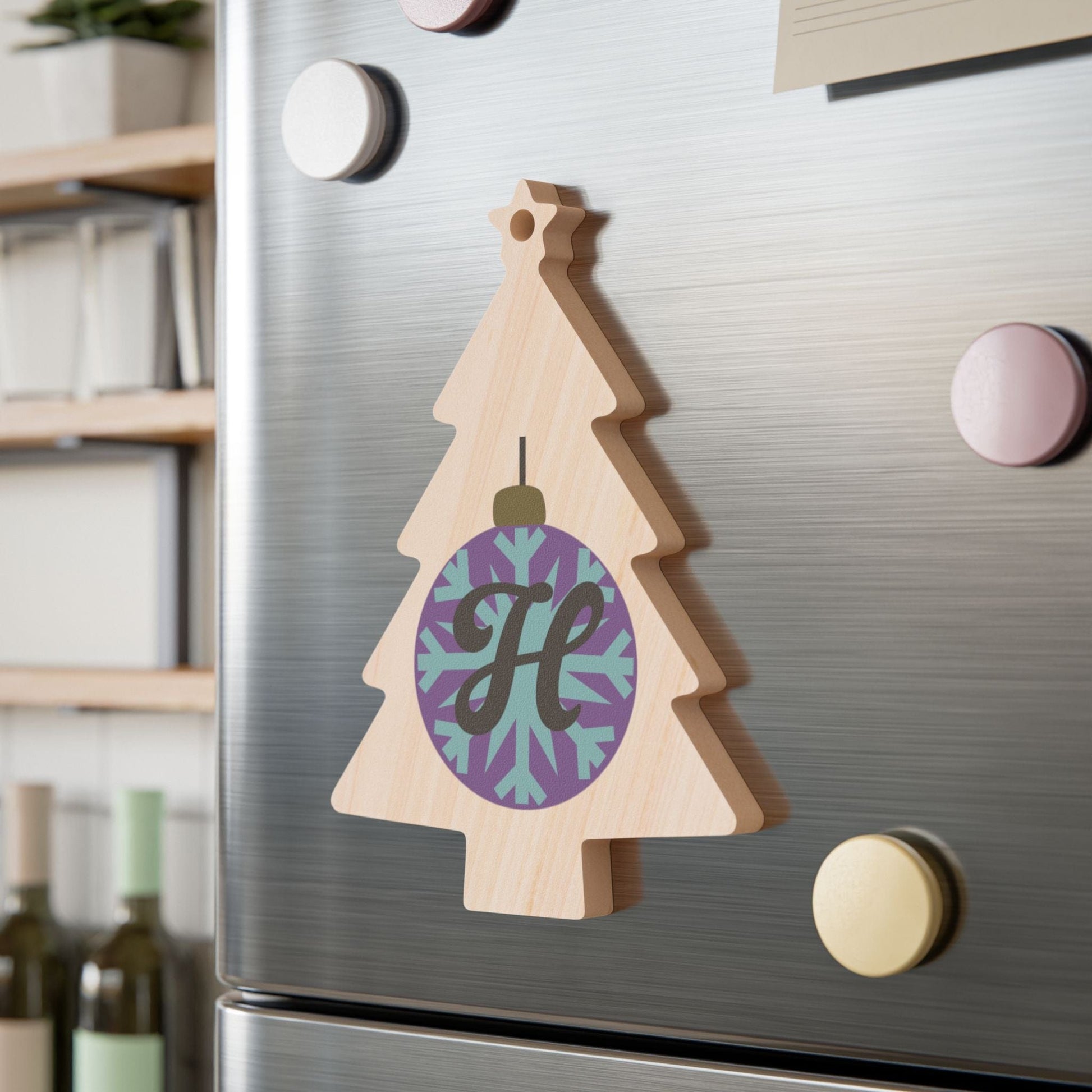 Printify Home Decor Tree / One Size Personalised Alphabet Bauble Tree Ornament -Purple