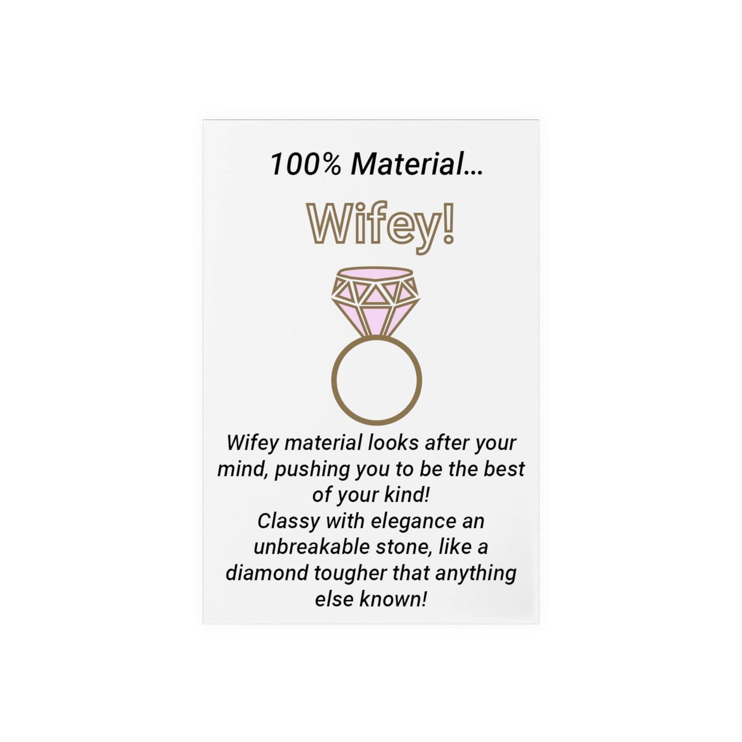 Printify Home Decor Wifey Acrylic Sign with Wooden Stand