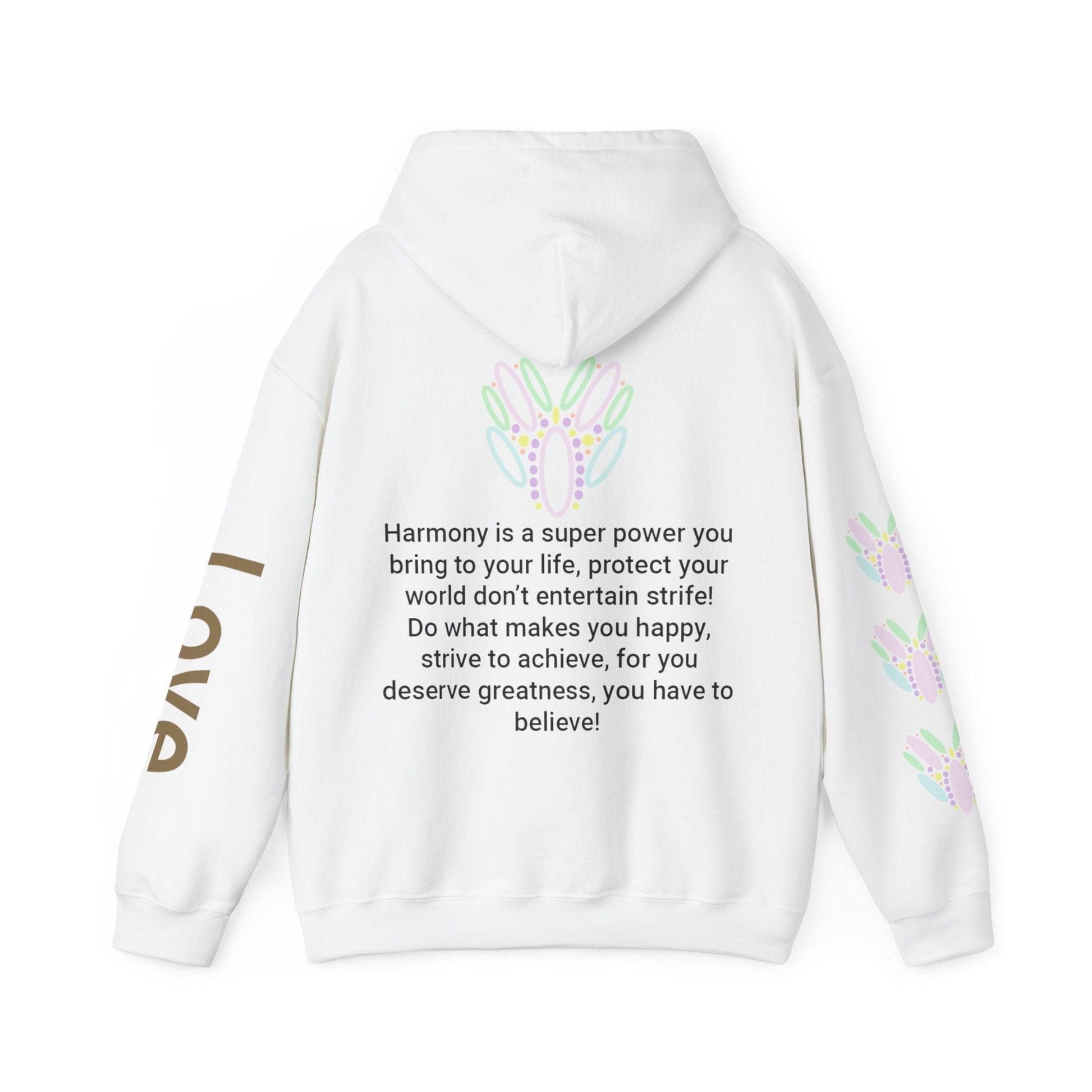 Printify Hoodie Peace Pilates Love Hooded Sweatshirt