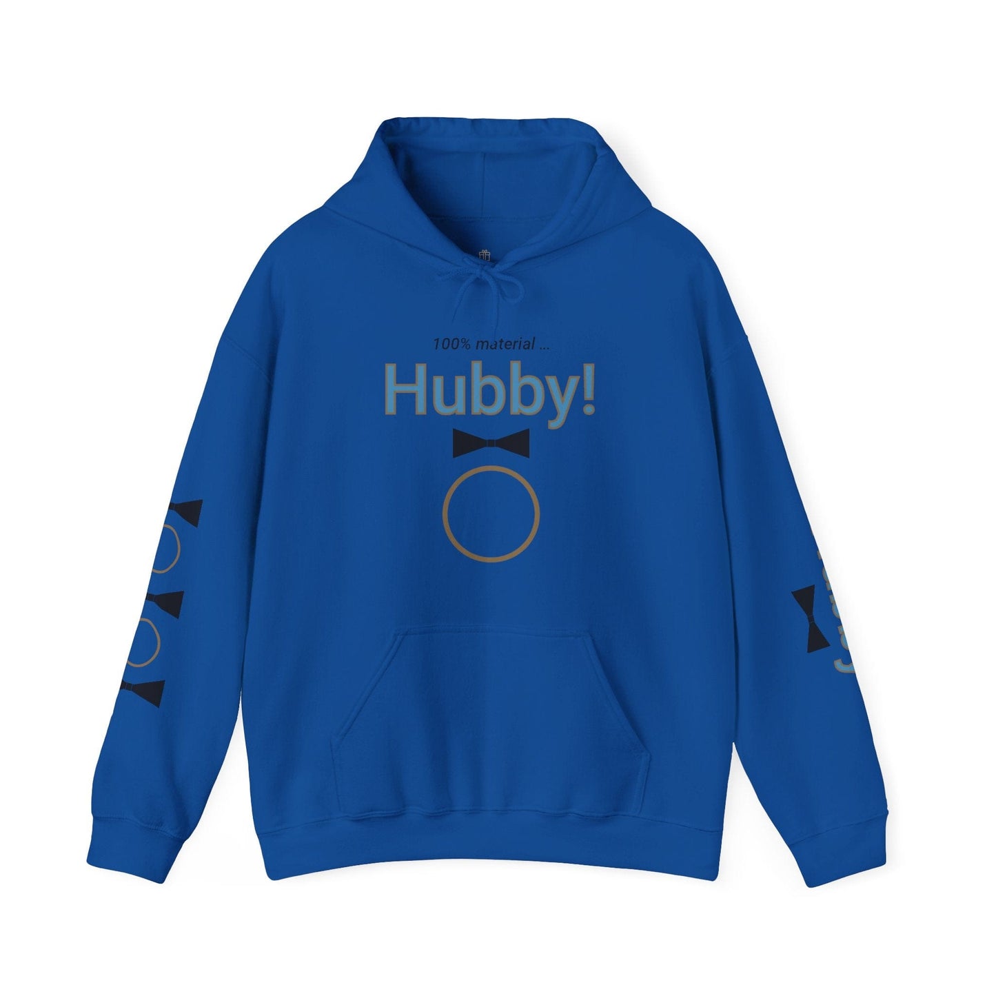 Printify Hoodie Royal / S 100% Material Hubby Hooded Sweatshirt