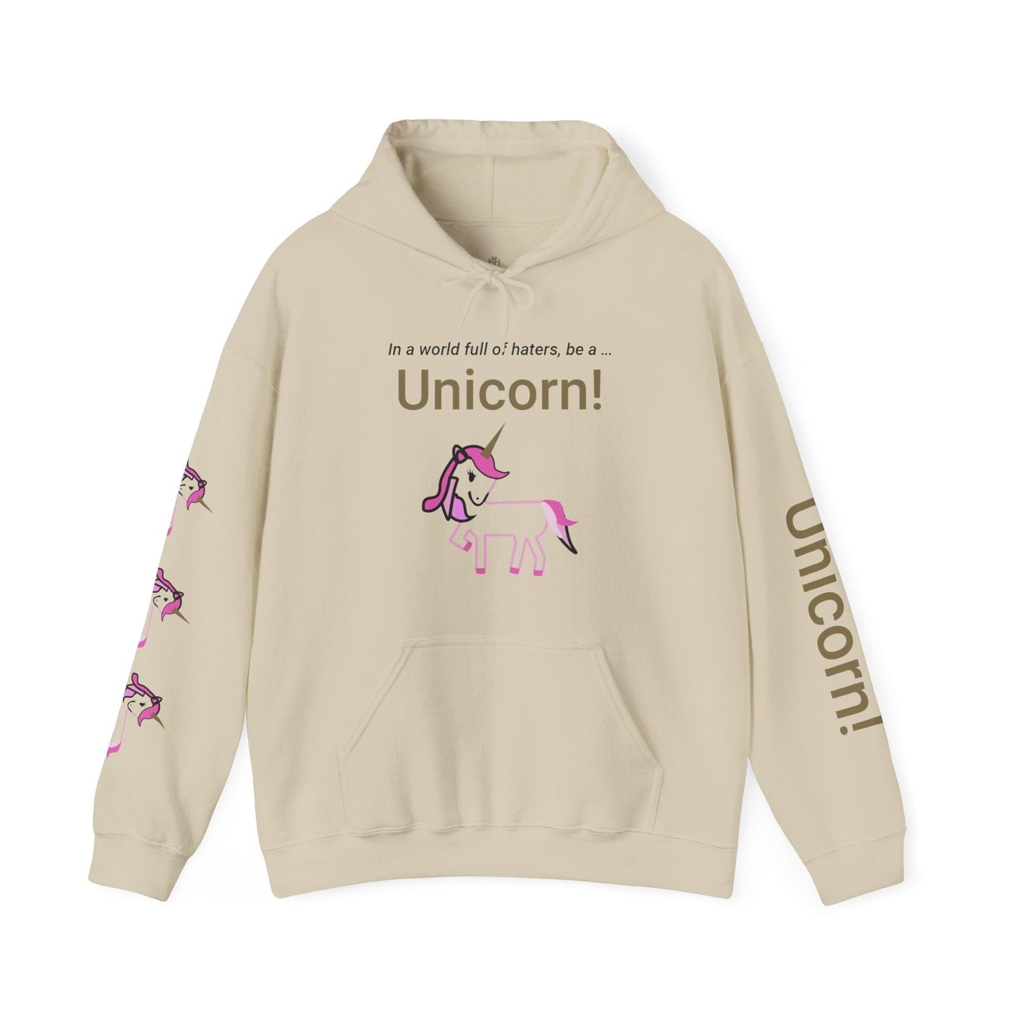 Printify Hoodie Sand / S Be a Unicorn Hooded Sweatshirt