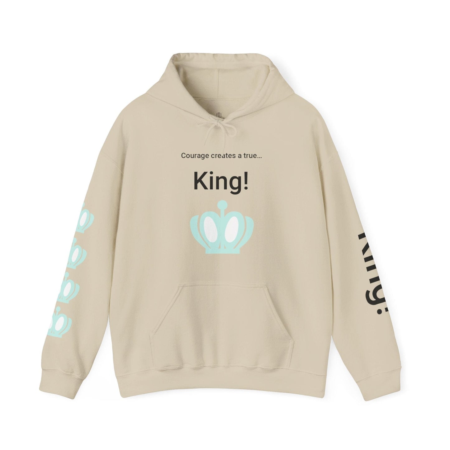 Printify Hoodie Sand / S Courage King Hooded Sweatshirt