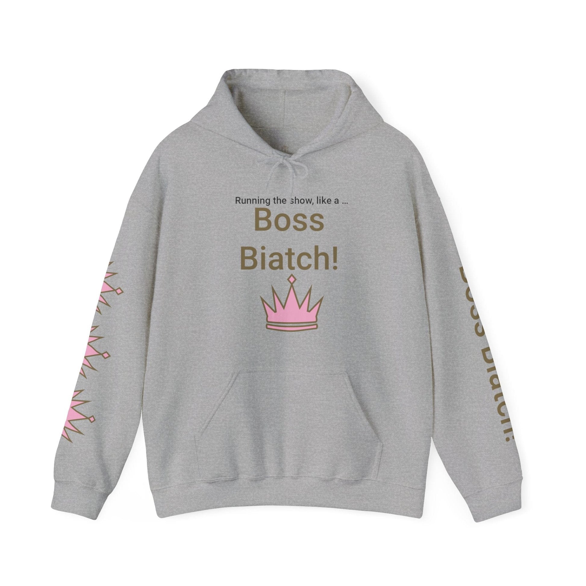 Printify Hoodie Sport Grey / S Boss Biatch Hooded Sweatshirt