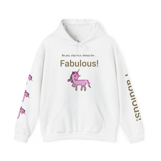 Printify Hoodie White / S Fabulous Unicorn Hooded Sweatshirt