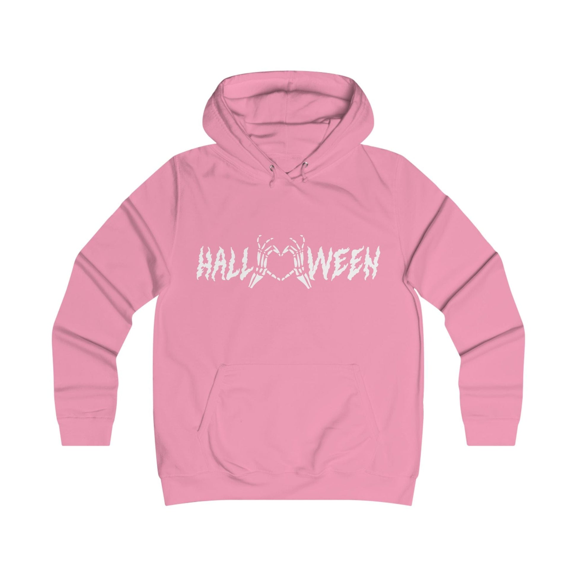 Printify Hoodie XS / Candyfloss Pink Halloween Heart Hands Hoodie