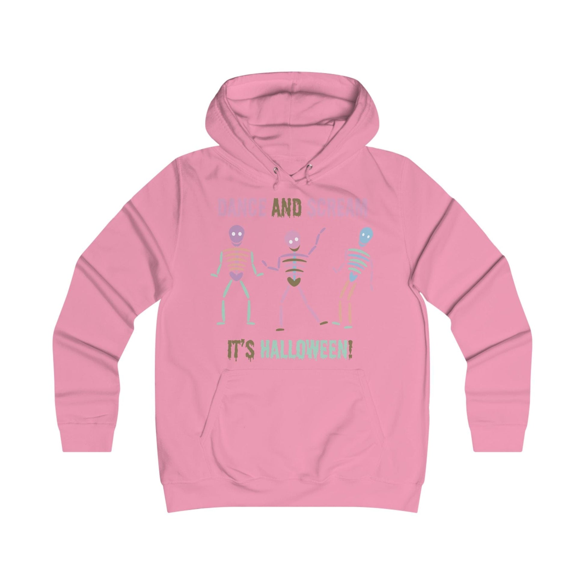 Printify Hoodie XS / Candyfloss Pink Pastel dancing Skeleton Hoodie