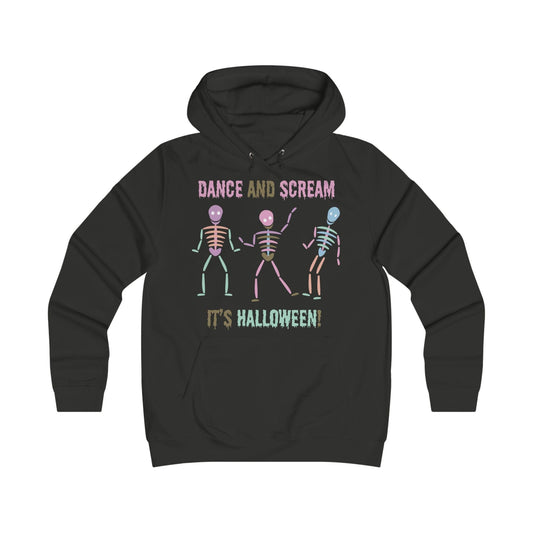 Printify Hoodie XS / Jet Black Pastel dancing Skeleton Hoodie