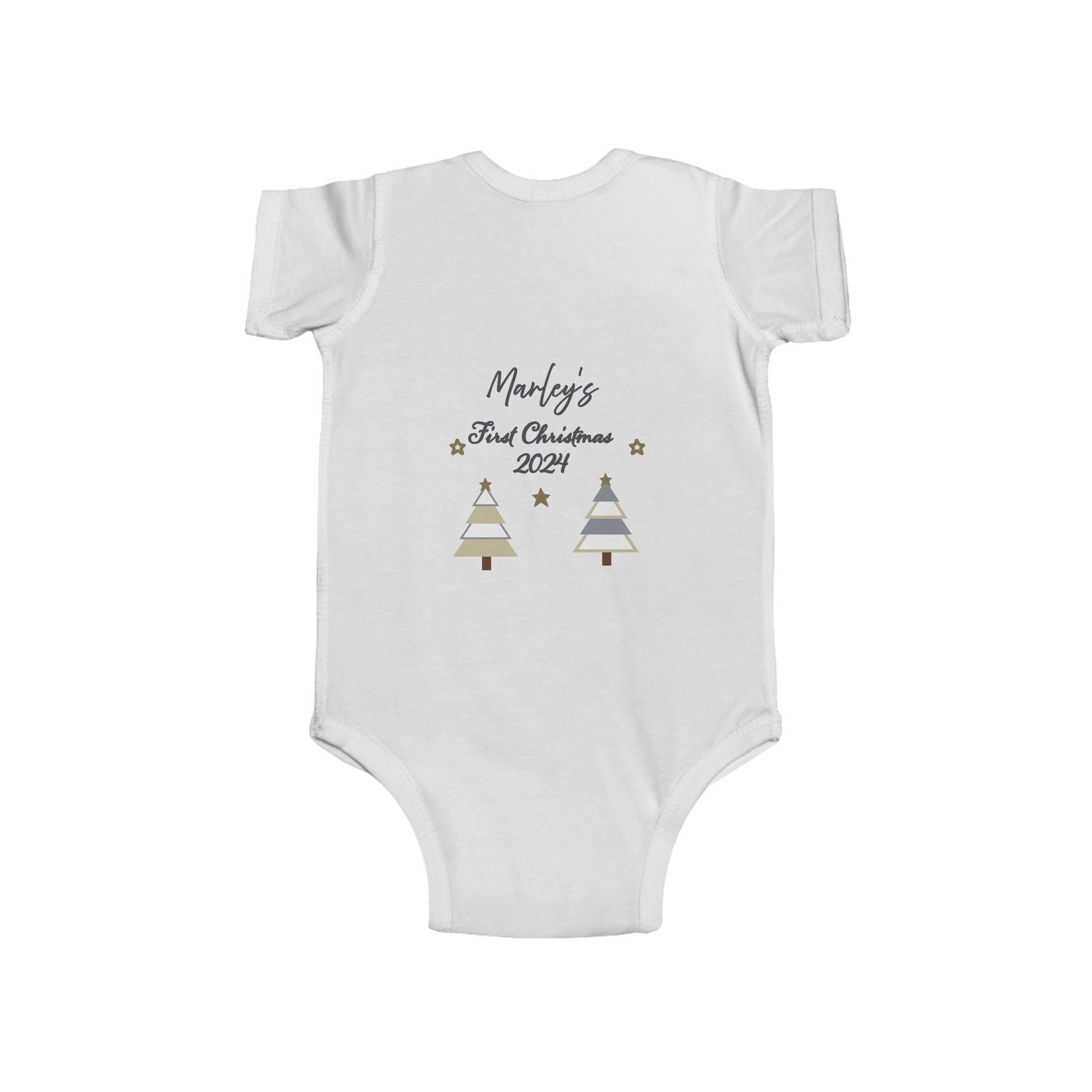 Printify Kids clothes Christmas Tree Infant Bodysuit