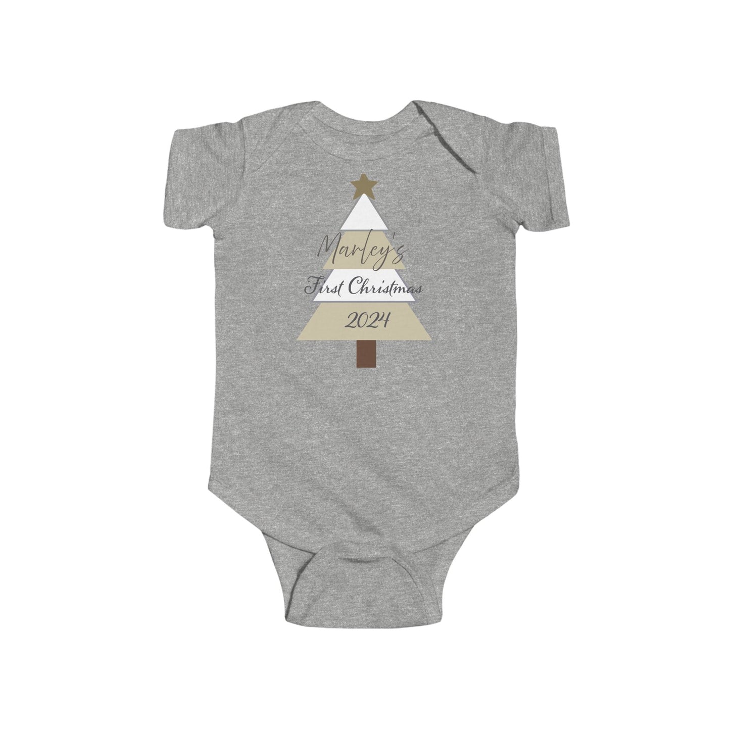 Printify Kids clothes Heather / NB (0-3M) Christmas Tree Infant Bodysuit