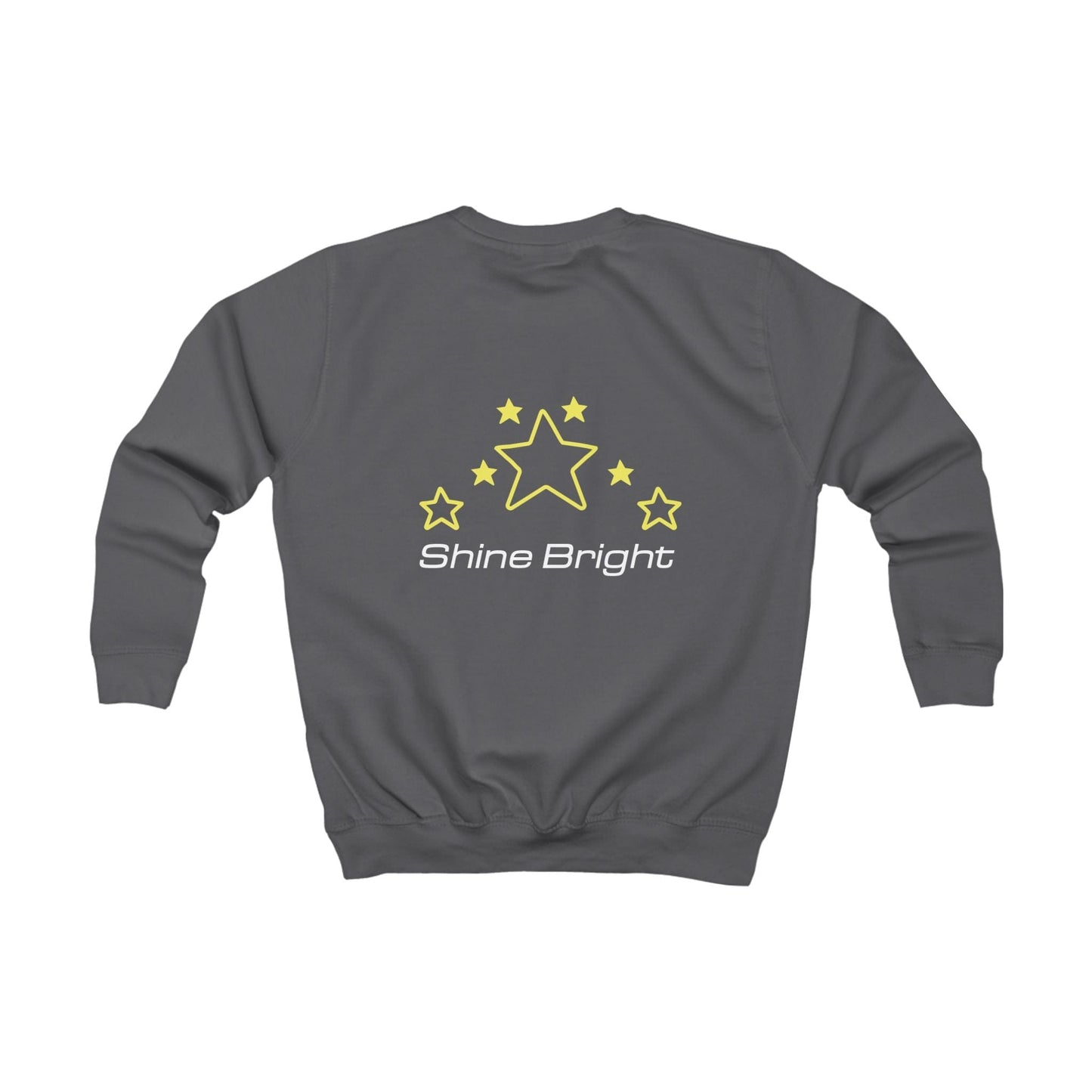 Printify Kids clothes Kids Christmas Sweatshirt with Star On The Tree Dark Base