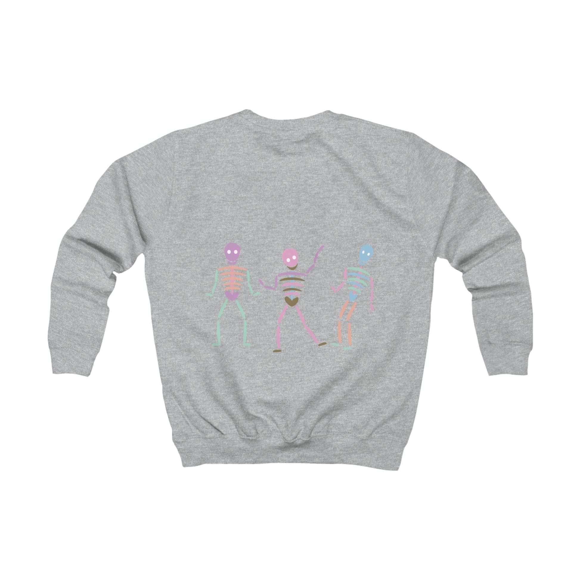 Printify Kids clothes Kids Pastel Dancing Skelton Sweatshirt