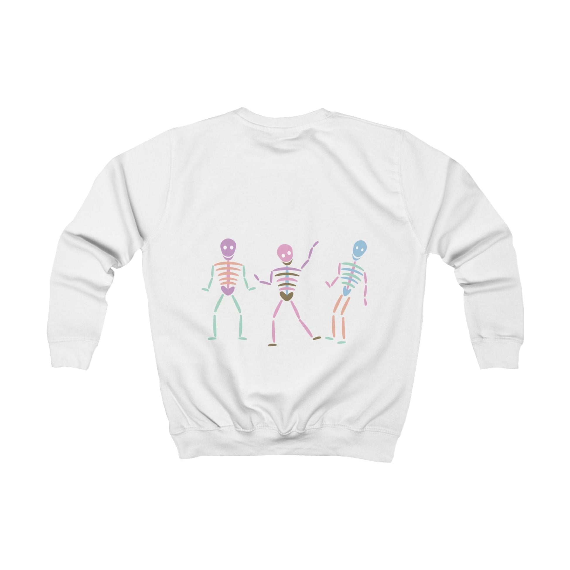 Printify Kids clothes Kids Pastel Dancing Skelton Sweatshirt