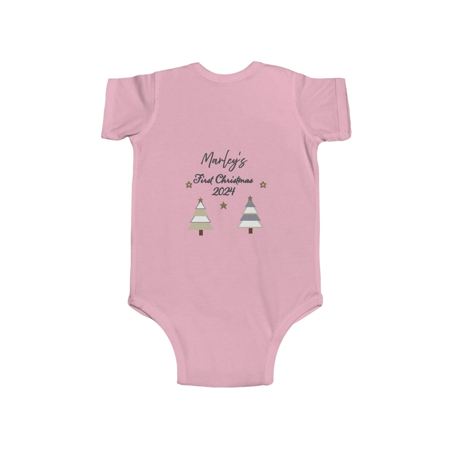 Printify Kids clothes Pink / NB (0-3M) Christmas Tree Infant Bodysuit