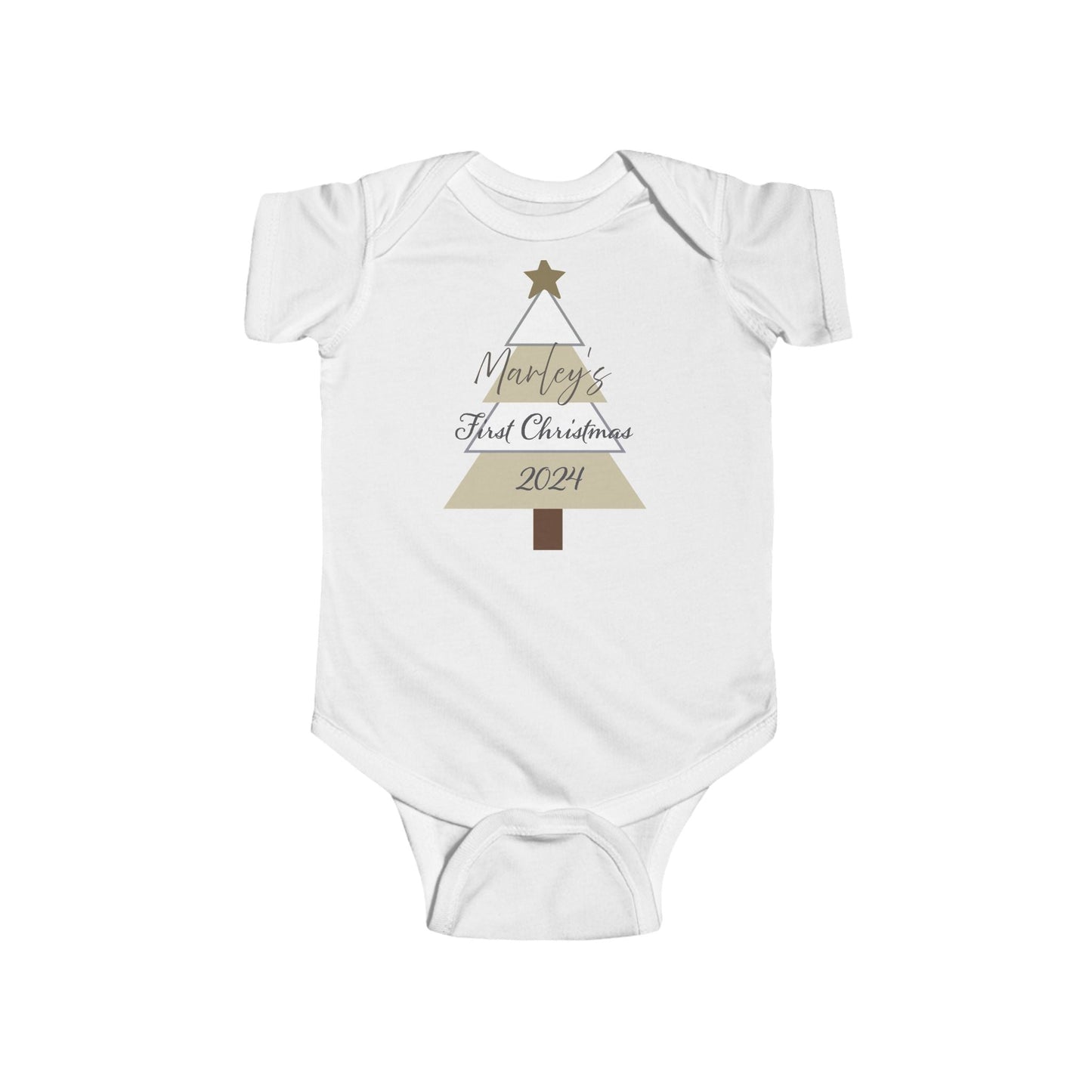 Printify Kids clothes White / NB (0-3M) Christmas Tree Infant Bodysuit