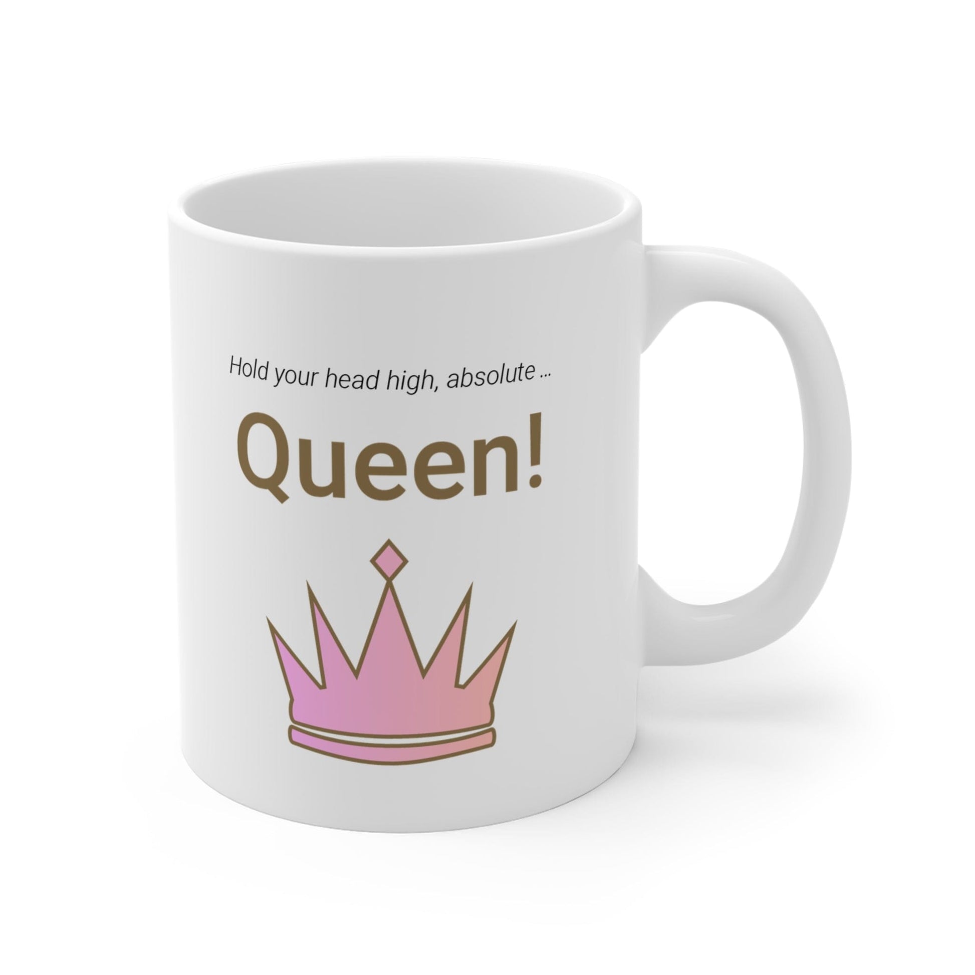 Printify Mug 11oz Absolute Queen Icon Mug, White 11oz