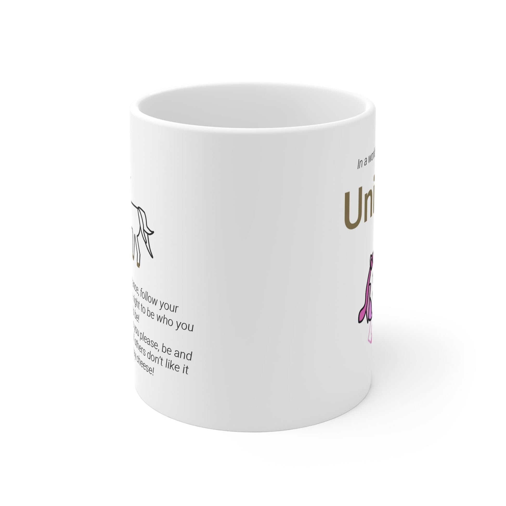 Printify Mug 11oz Be a Unicorn Mug White 11oz