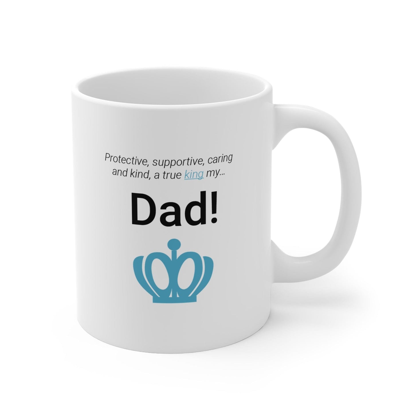 Printify Mug 11oz Dad King Icon Mug White 11oz