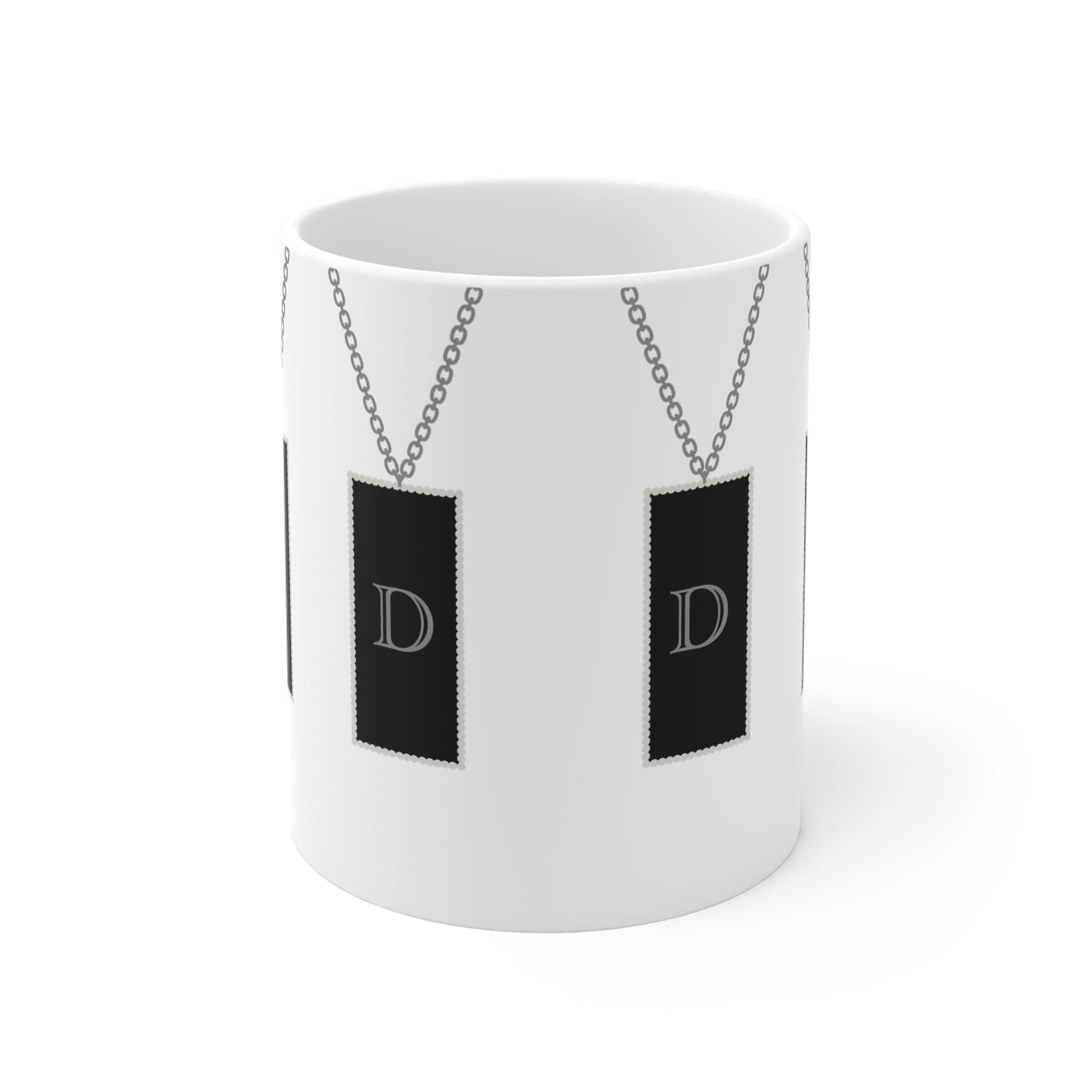 Printify Mug 11oz Dad rectangular necklace 11oz Mug