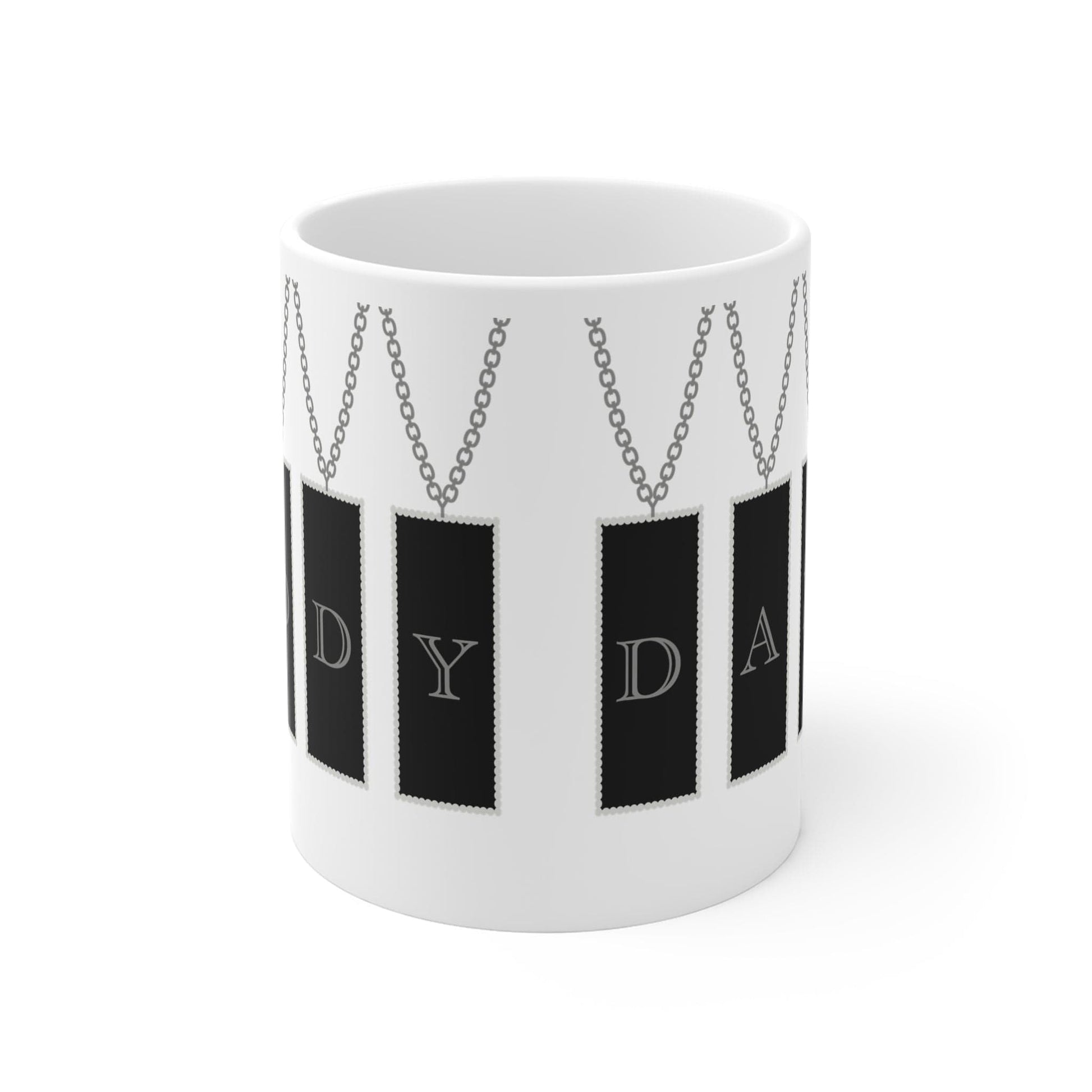 Printify Mug 11oz Daddy Tag necklace 11oz Mug