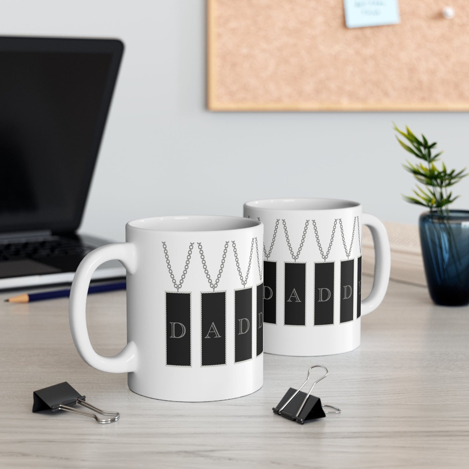 Printify Mug 11oz Daddy Tag necklace 11oz Mug
