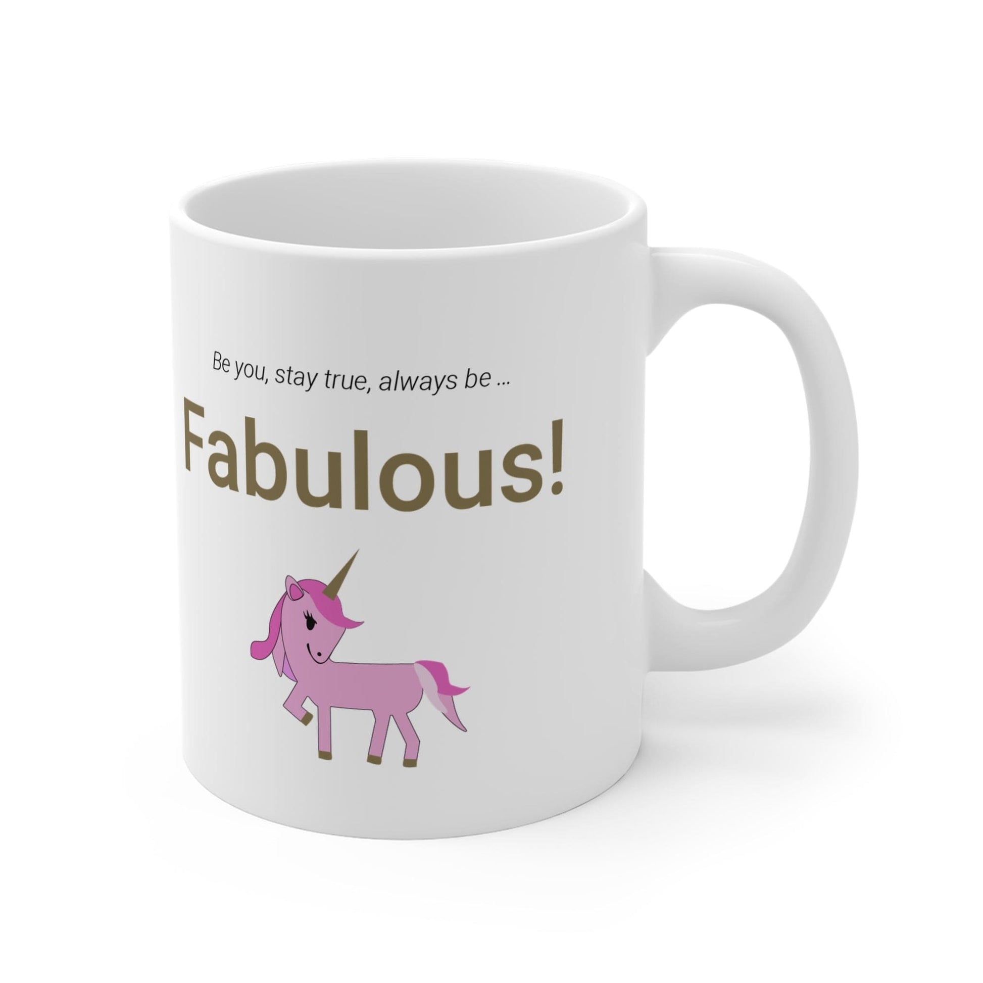 Printify Mug 11oz Fabulous Unicorn Icon Mug White 11oz