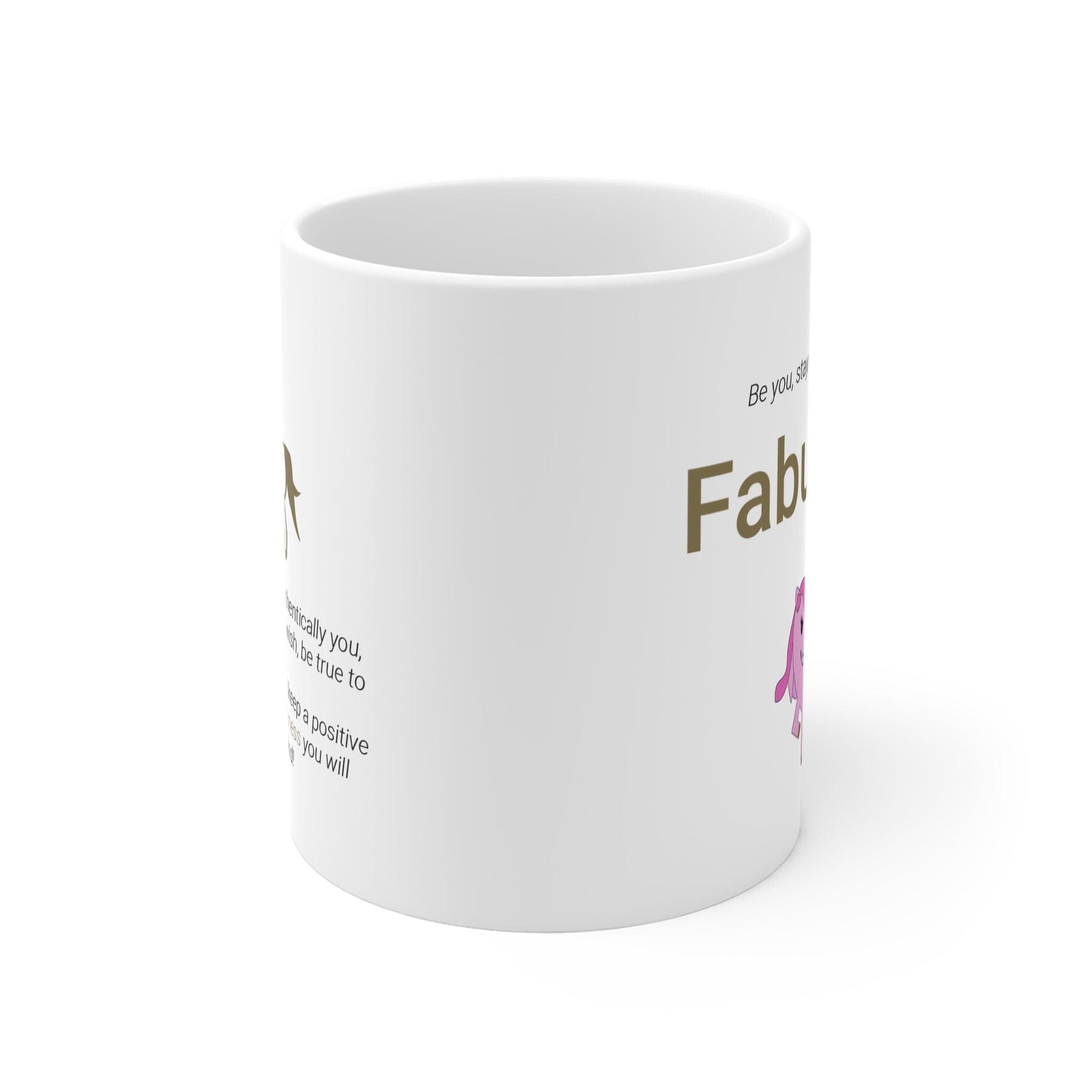 Printify Mug 11oz Fabulous Unicorn Icon Mug White 11oz