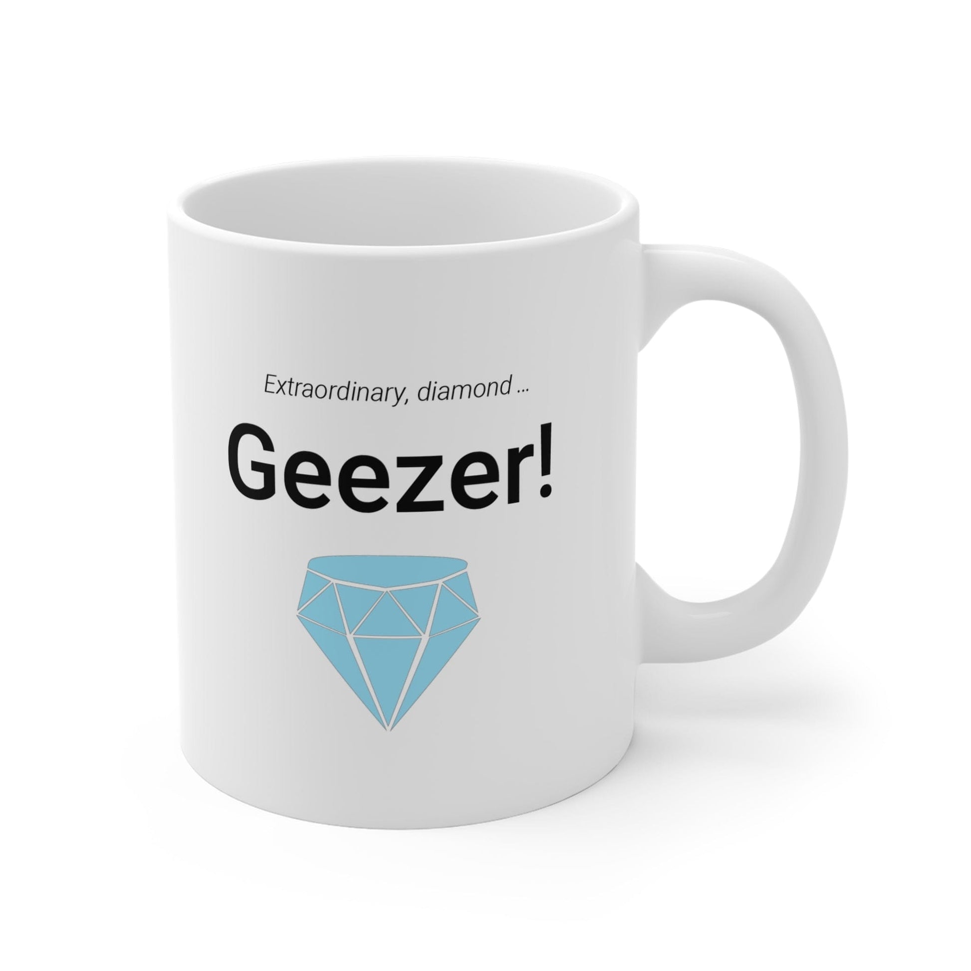 Printify Mug 11oz Geezer Diamond Icon Mug White 11oz