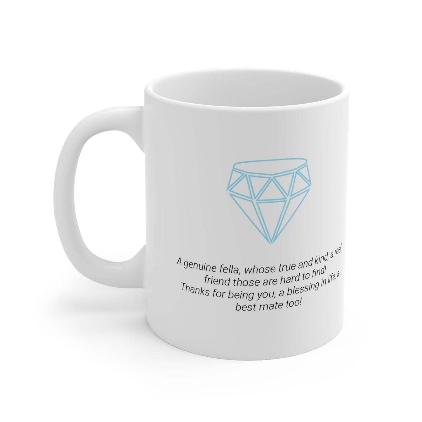 Printify Mug 11oz Geezer Diamond Icon Mug White 11oz