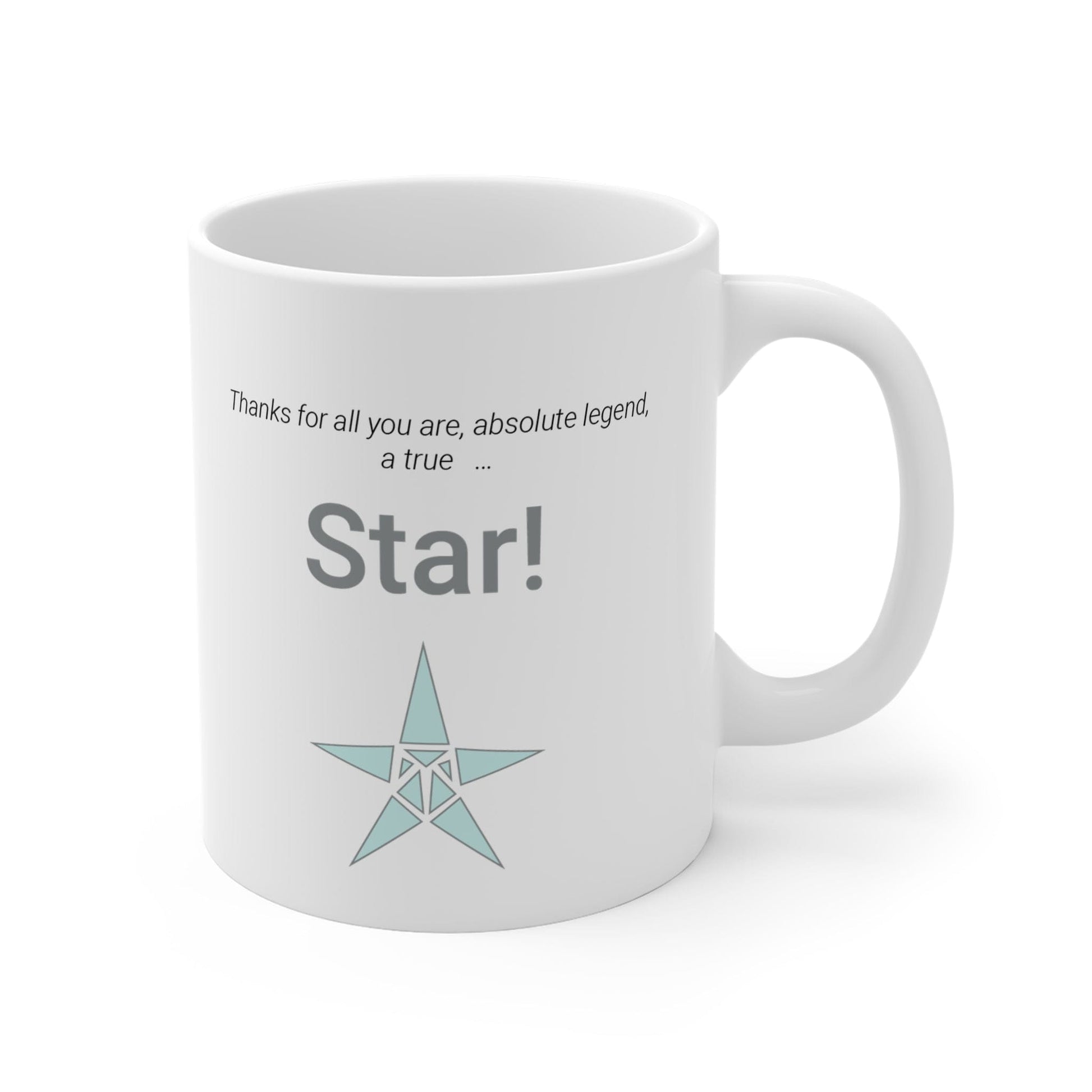 Printify Mug 11oz Legend Star Icon Mug White 11oz