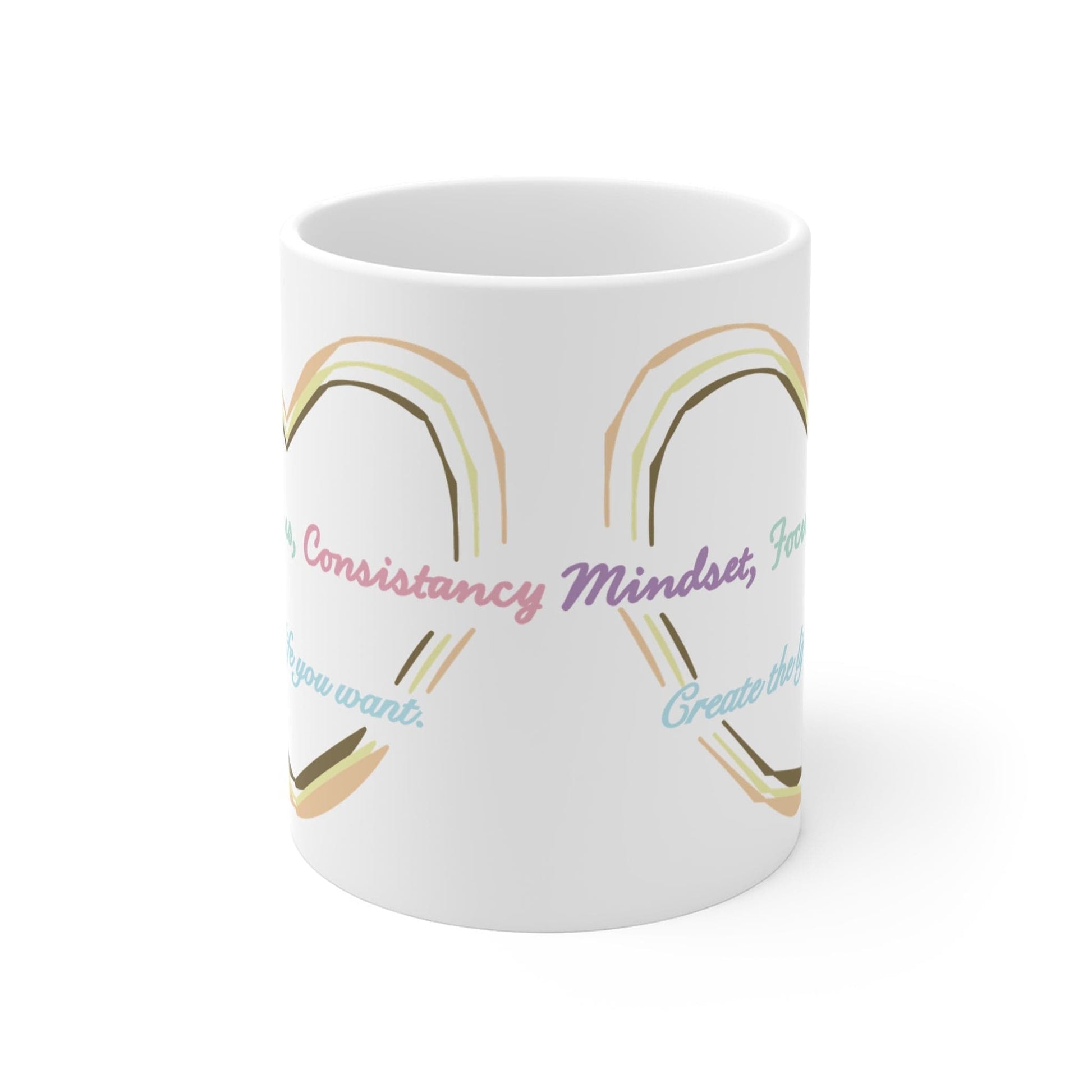 Printify Mug 11oz Mindset Focus Consistency 11oz Mug