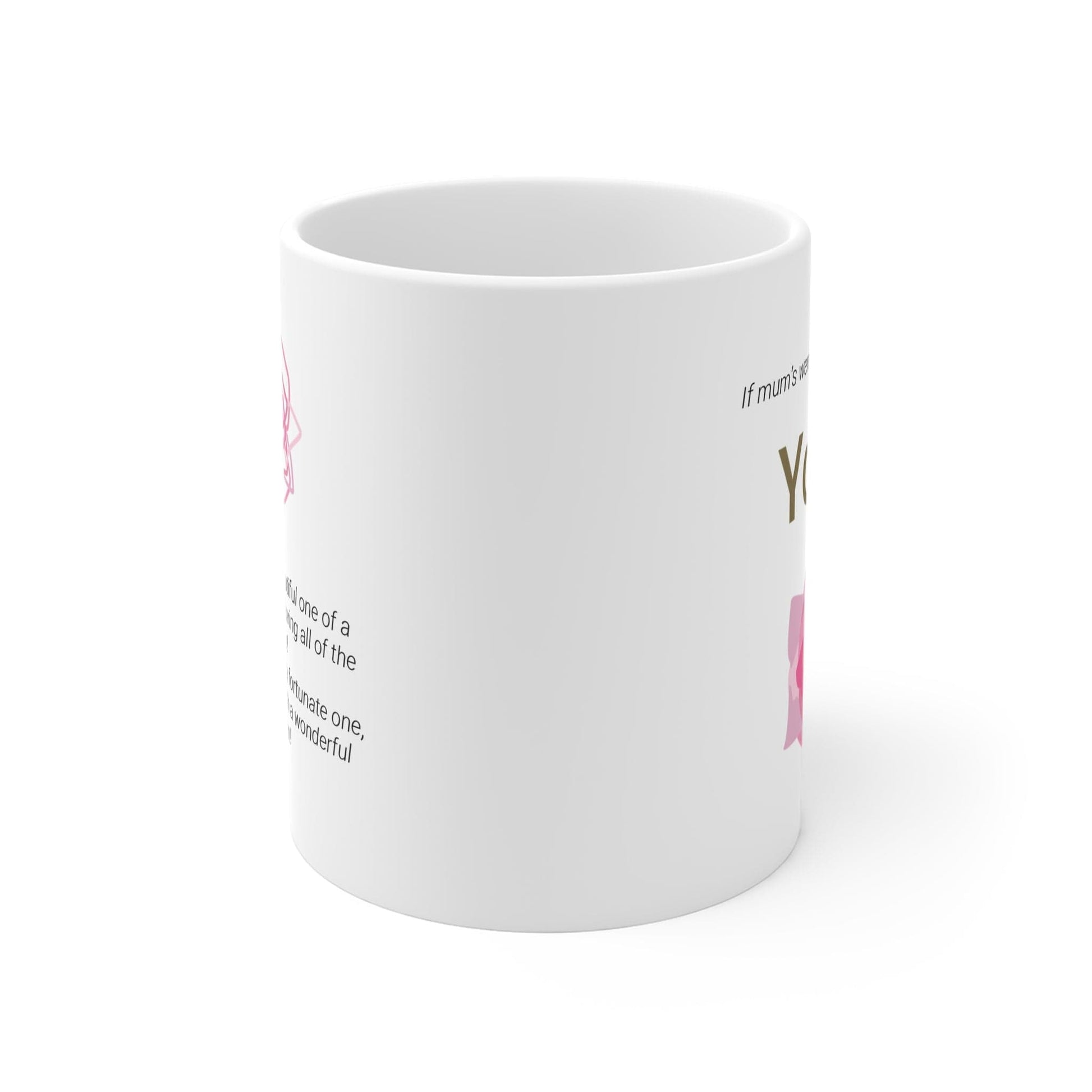 Printify Mug 11oz Mum Flowers Icon Mug White 11oz