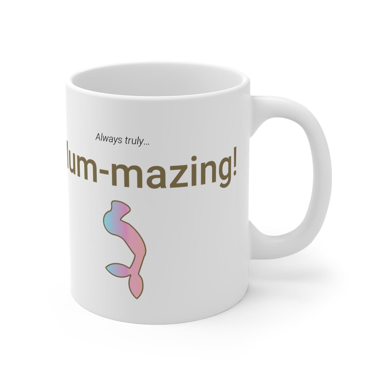 Printify Mug 11oz Mum-mazing Mermaid Icon Mug White 11oz
