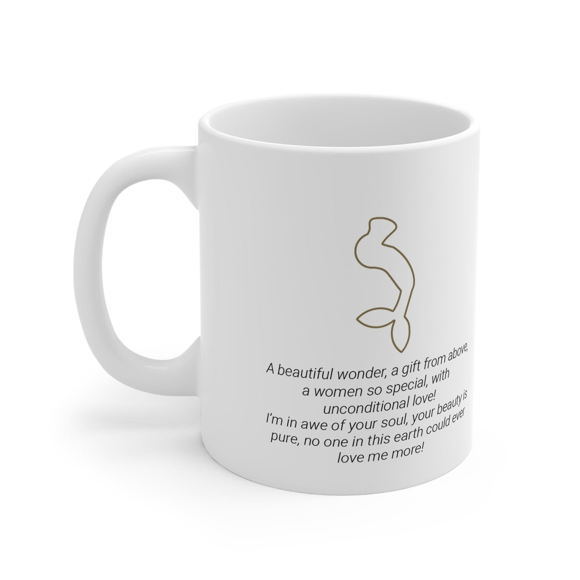 Printify Mug 11oz Mum-mazing Mermaid Icon Mug White 11oz