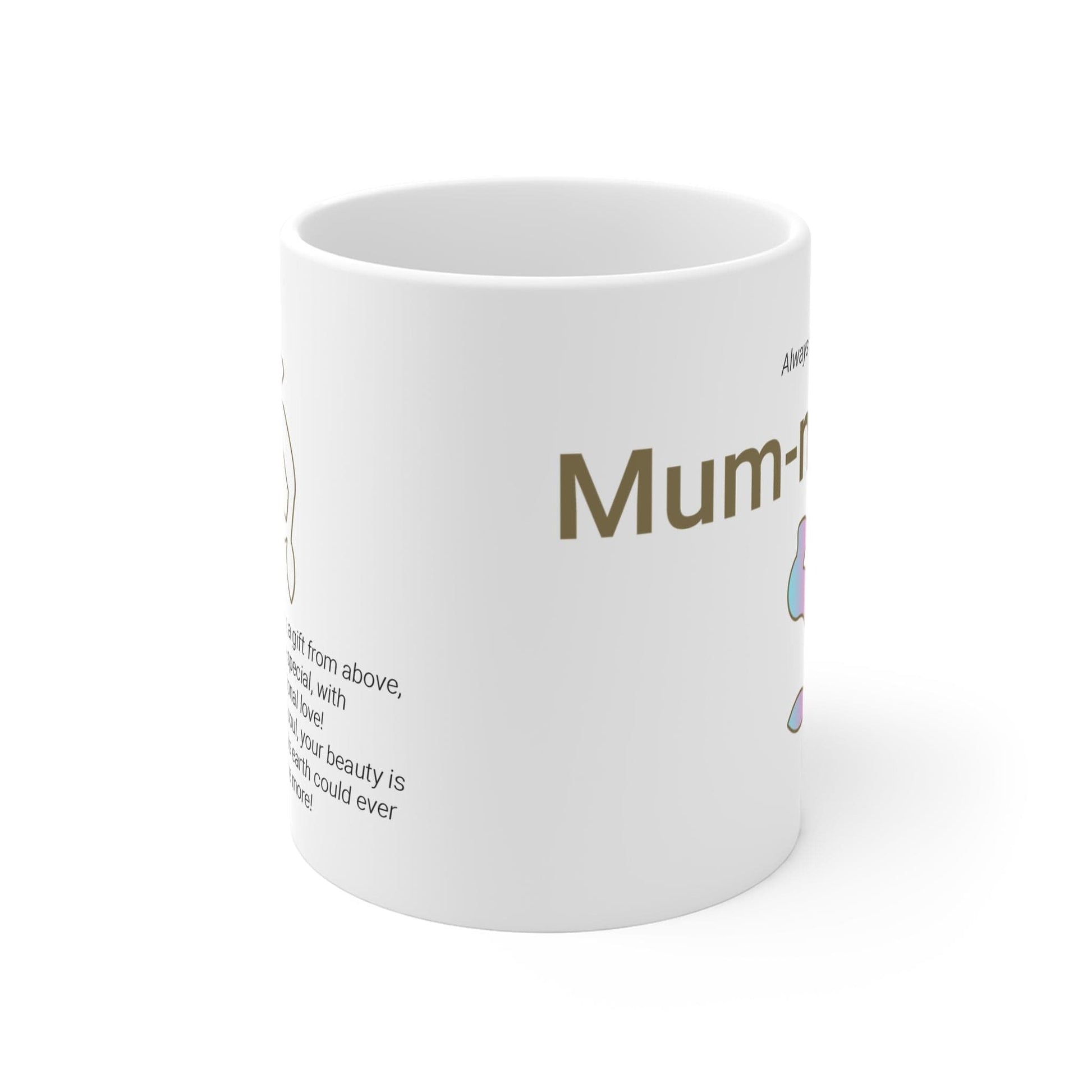 Printify Mug 11oz Mum-mazing Mermaid Icon Mug White 11oz