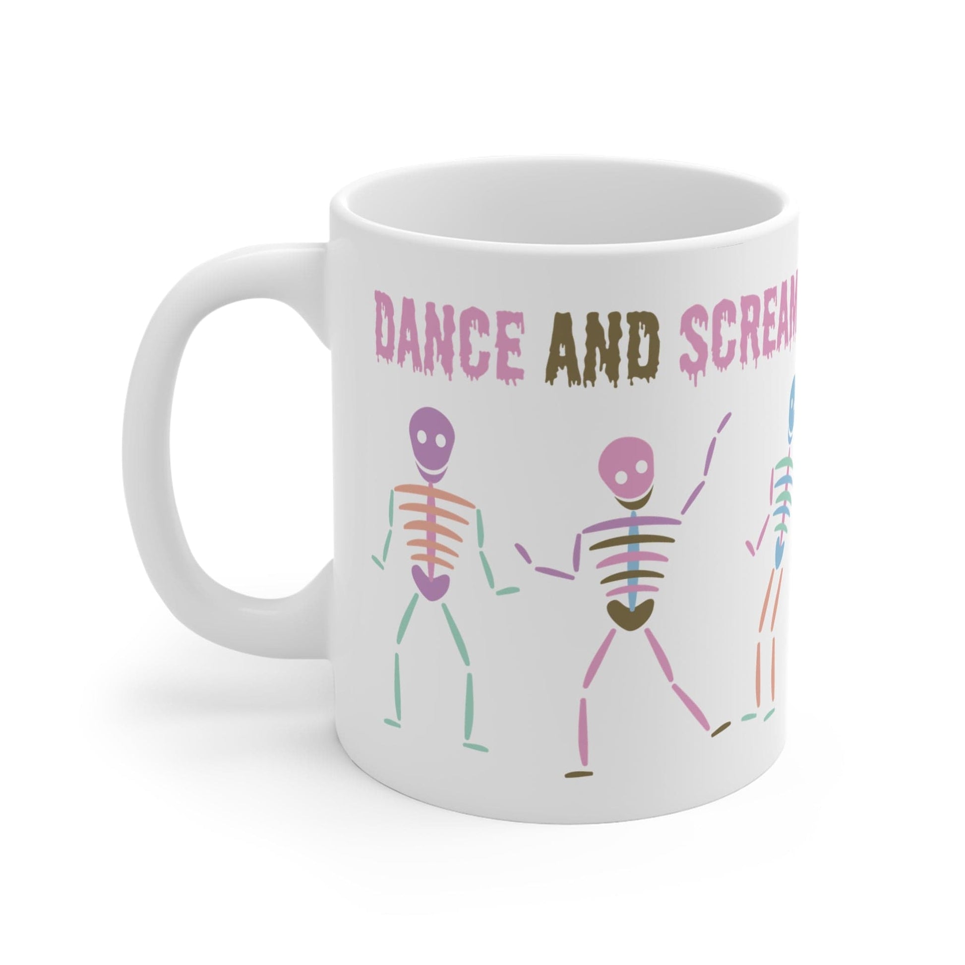 Printify Mug 11oz Pastel Dancing Skeletons 11oz Mug