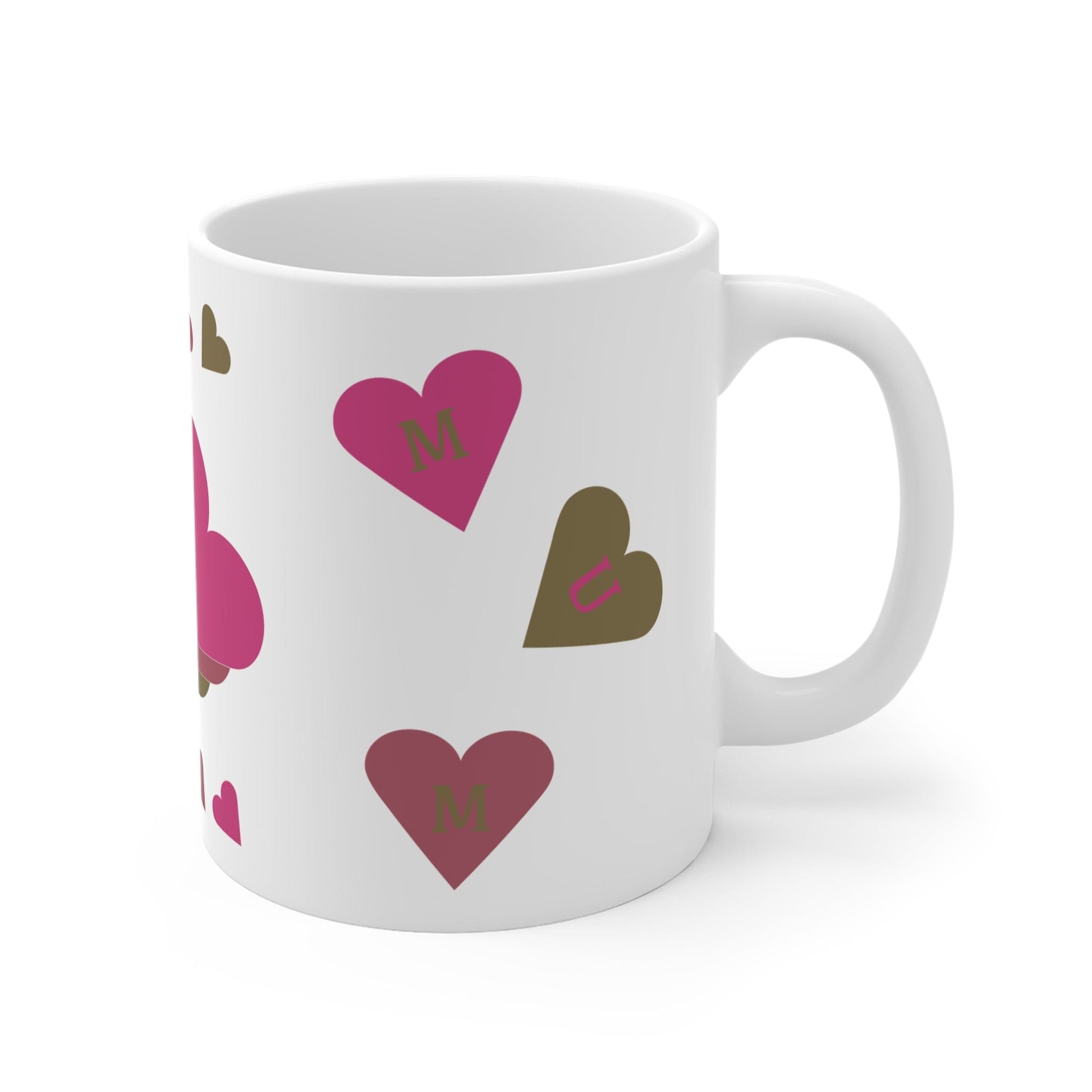 Printify Mug 11oz Personalised Amazing Mum Heart Charm 11oz Mug