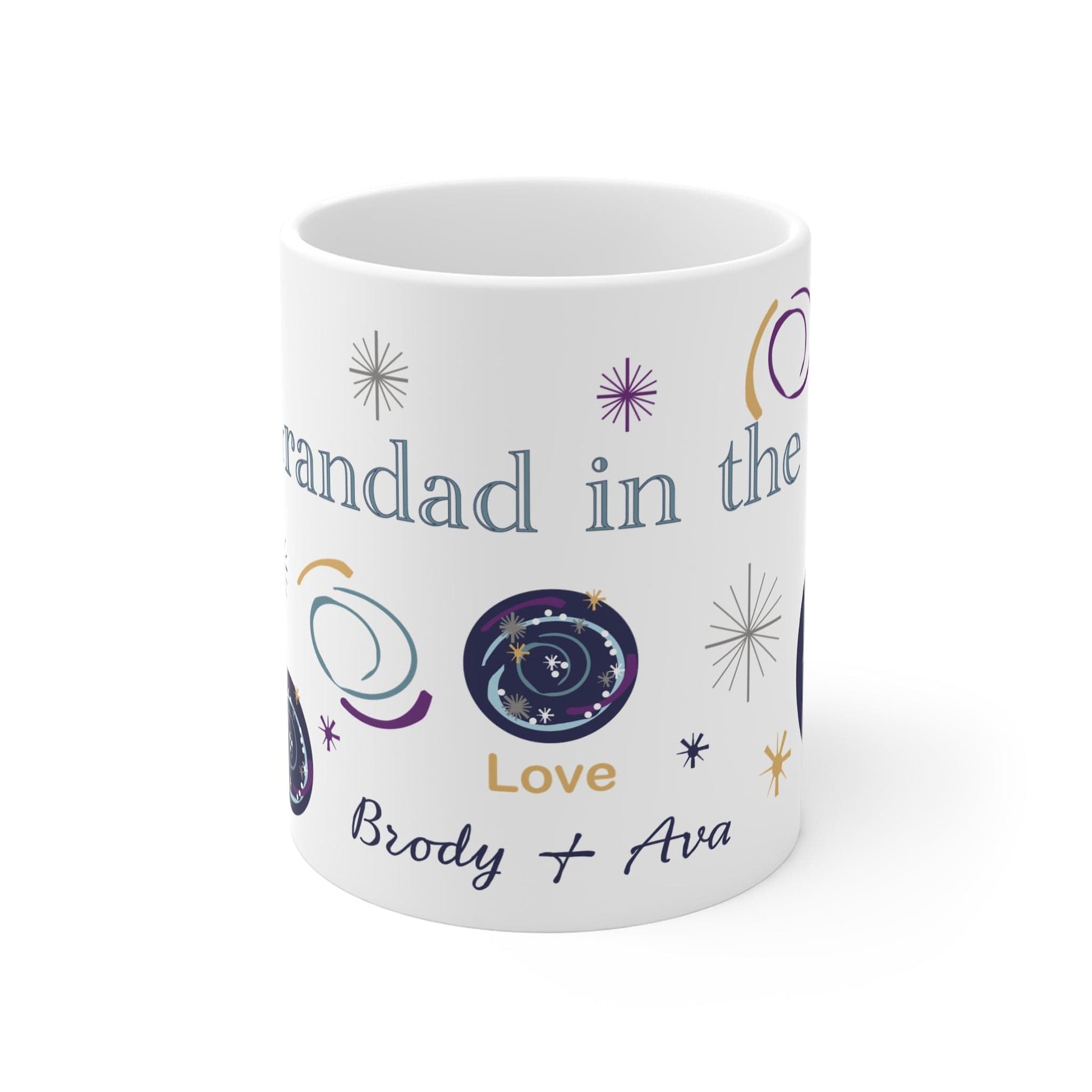 Printify Mug 11oz Personalised Best Grandad Galaxy 11oz Mug
