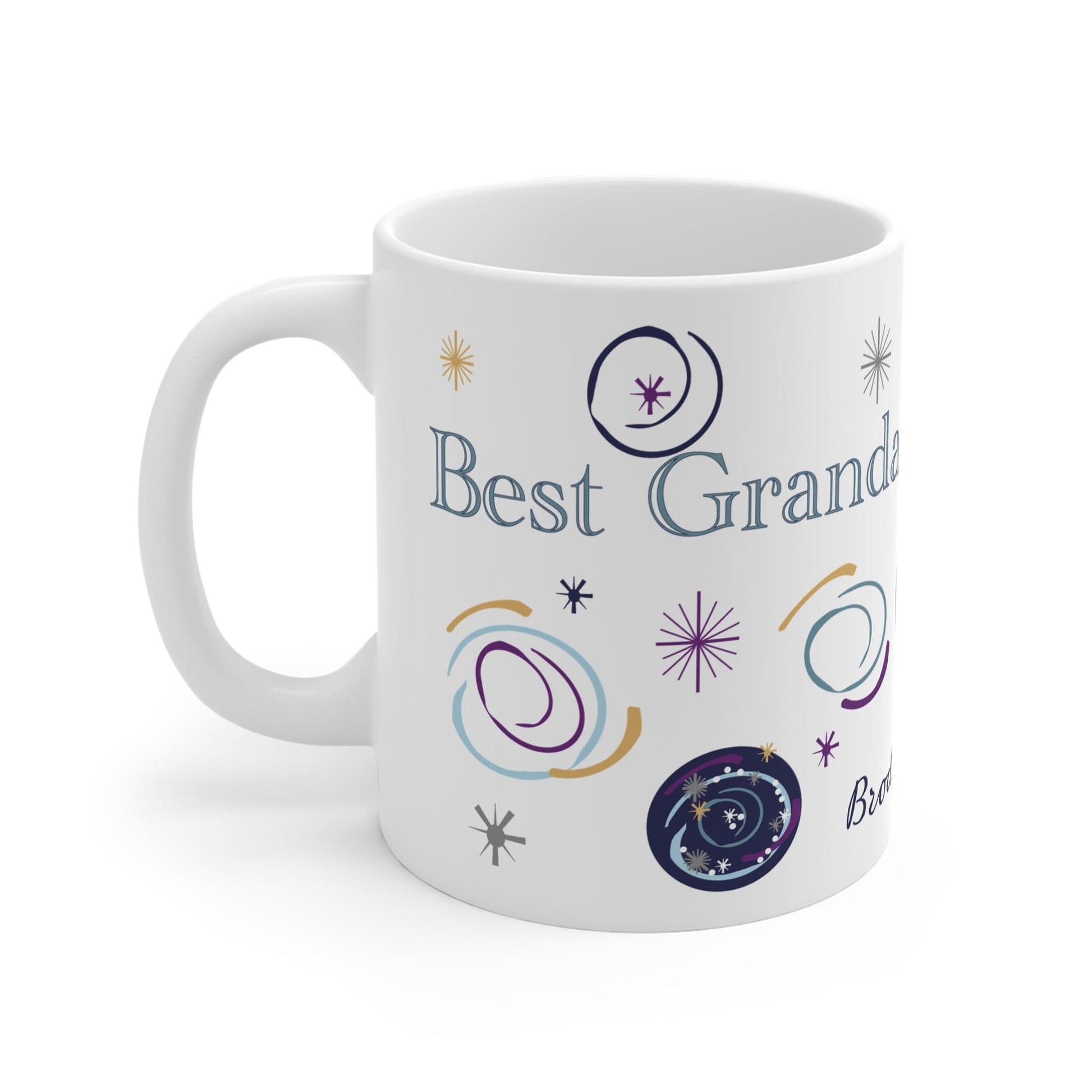 Printify Mug 11oz Personalised Best Grandad Galaxy 11oz Mug