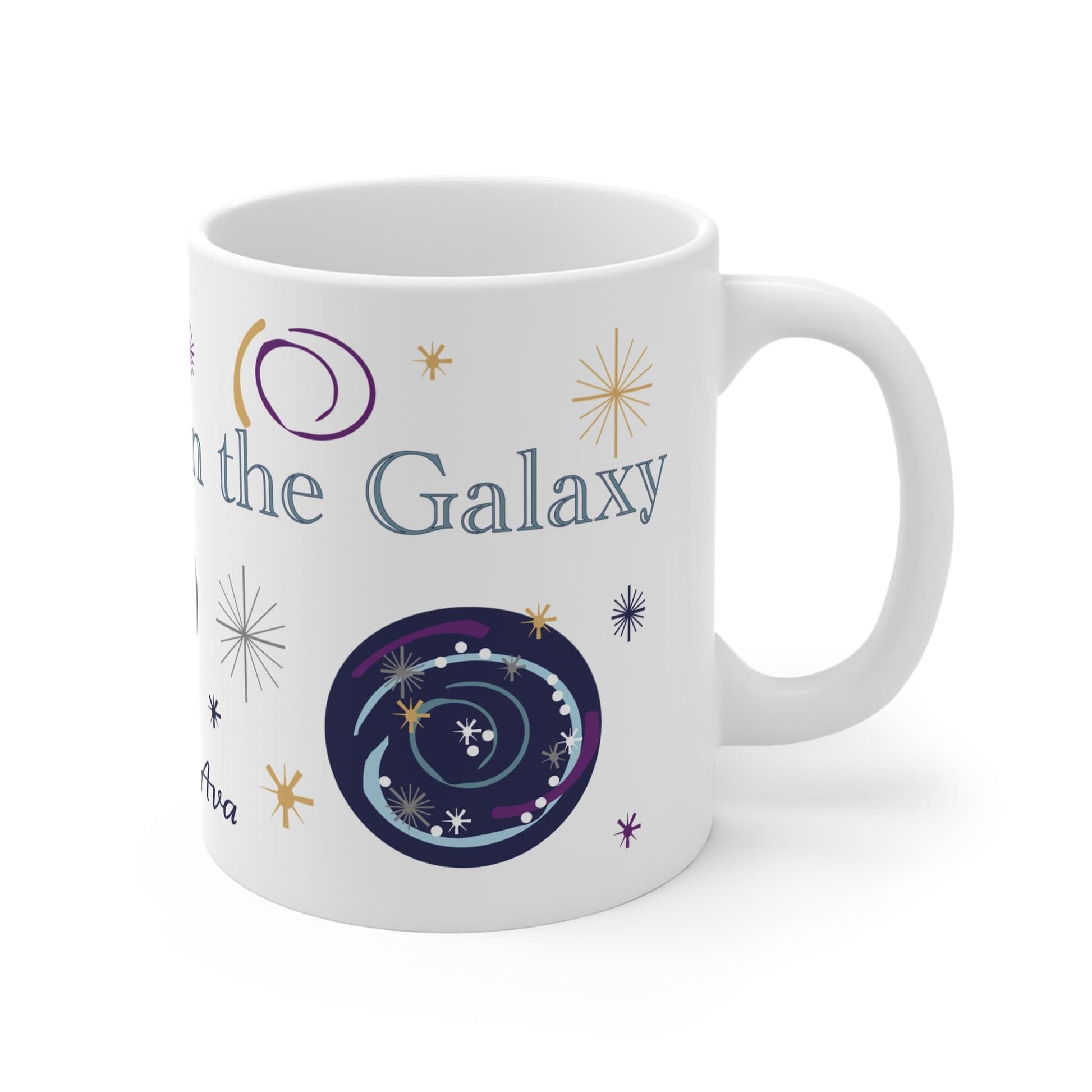 Printify Mug 11oz Personalised Best Grandad Galaxy 11oz Mug