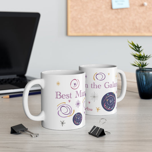 Printify Mug 11oz Personalised Best Mum in the galaxy 11oz Mug